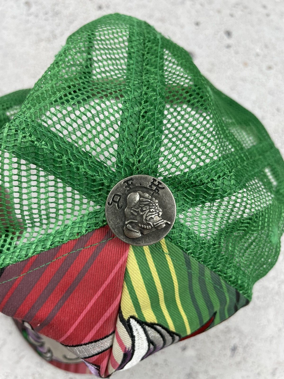 Christian Audigier × Ed Hardy × Vintage Y2k Vintage Ed Hardy Christian Audigier Dragon Trucker Cap Size ONE SIZE - 9 Thumbnail