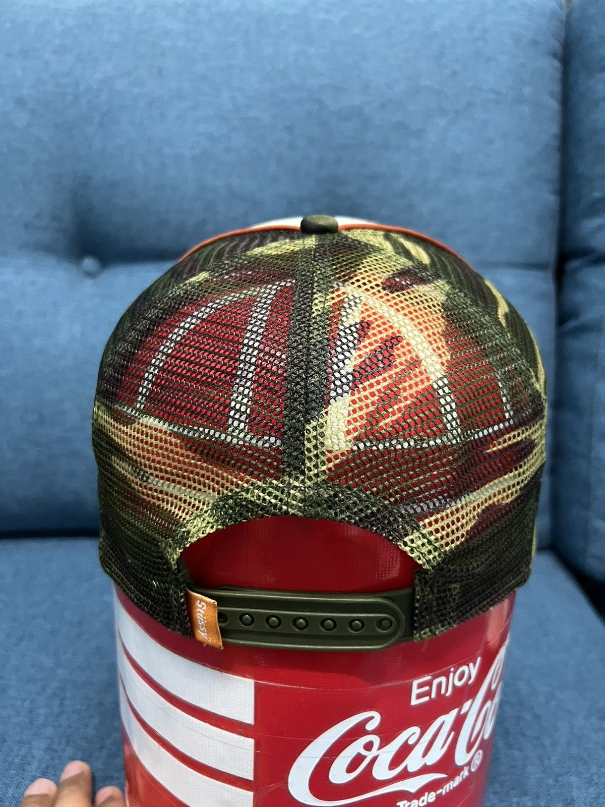 Stussy × Vintage Rare💥 Vintage 90s Stussy Camo Trucker Cap Size ONE SIZE - 5 Thumbnail