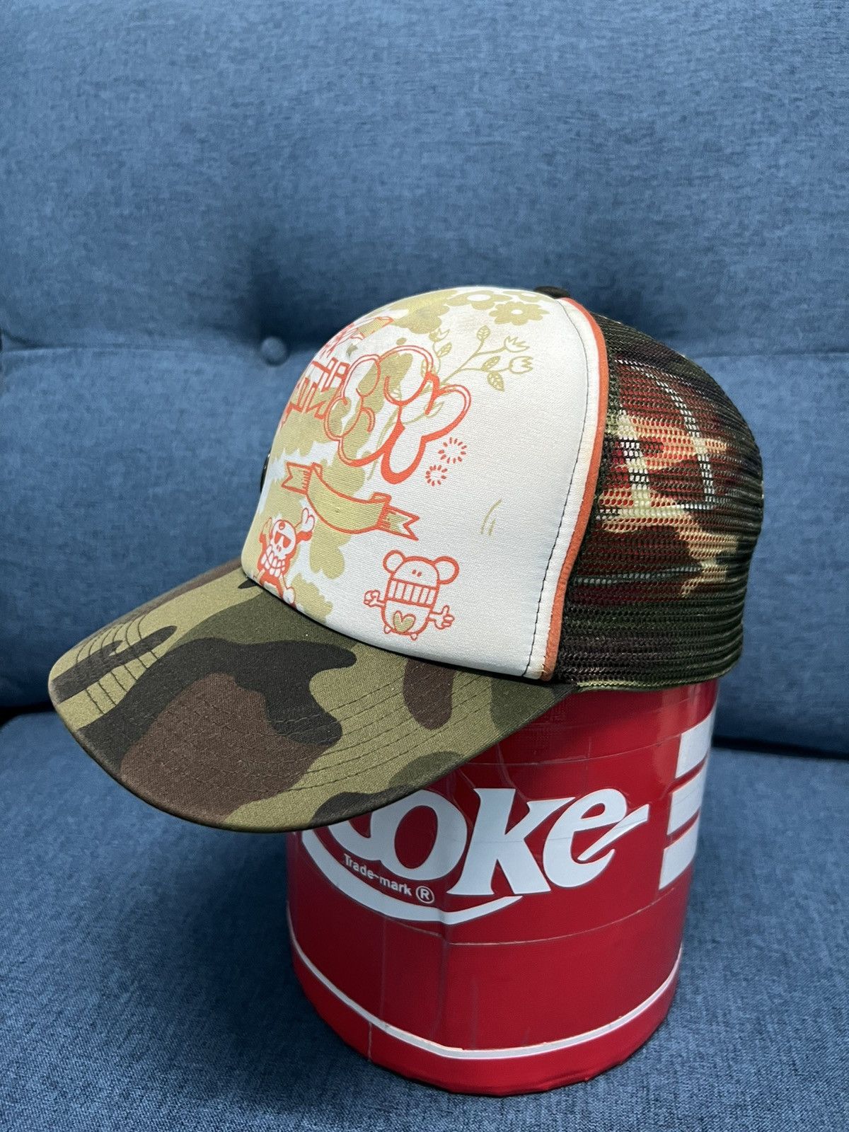 Stussy × Vintage Rare💥 Vintage 90s Stussy Camo Trucker Cap Size ONE SIZE - 3 Thumbnail