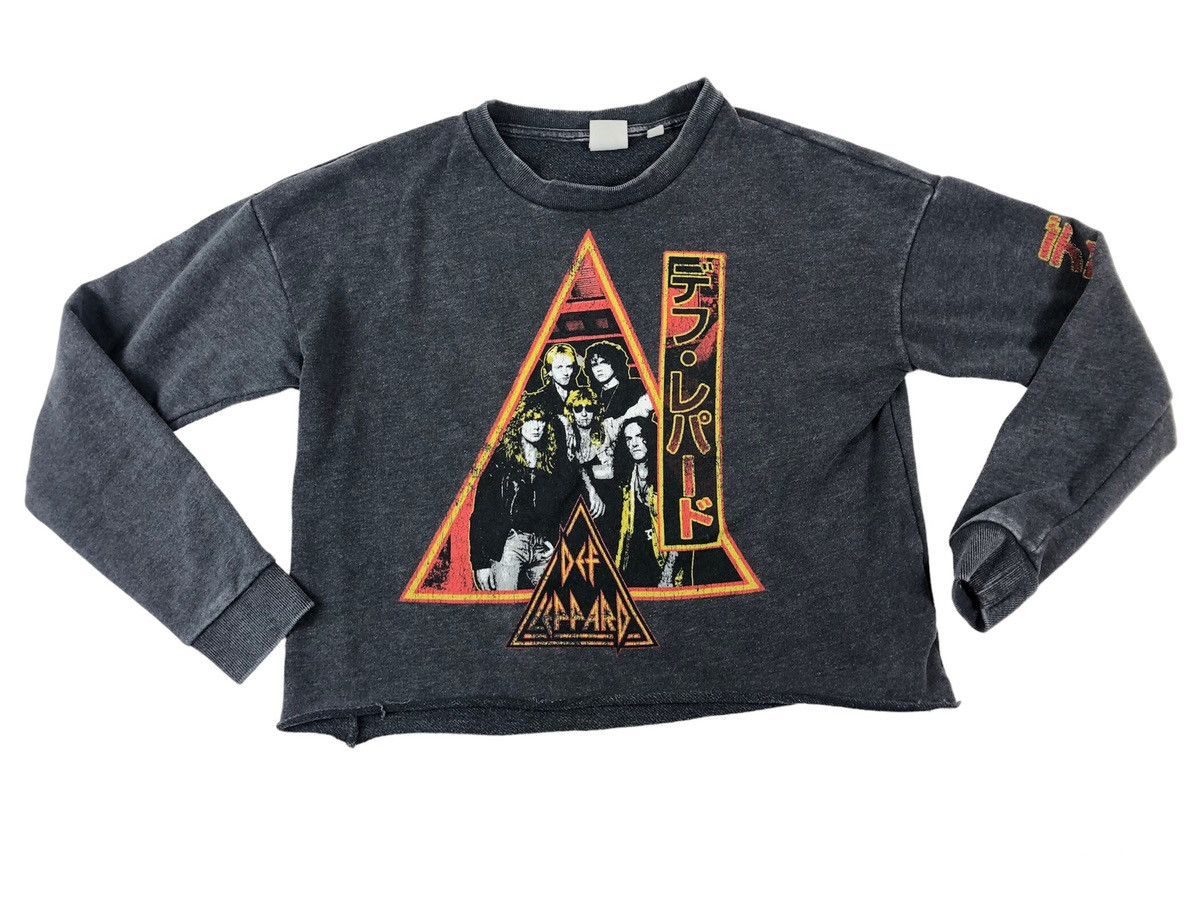Def Leppard Def Leppard Rock Band Tour Junk Food Cropped Sweatshirt Size S / US 4 / IT 40 - 1 Thumbnail
