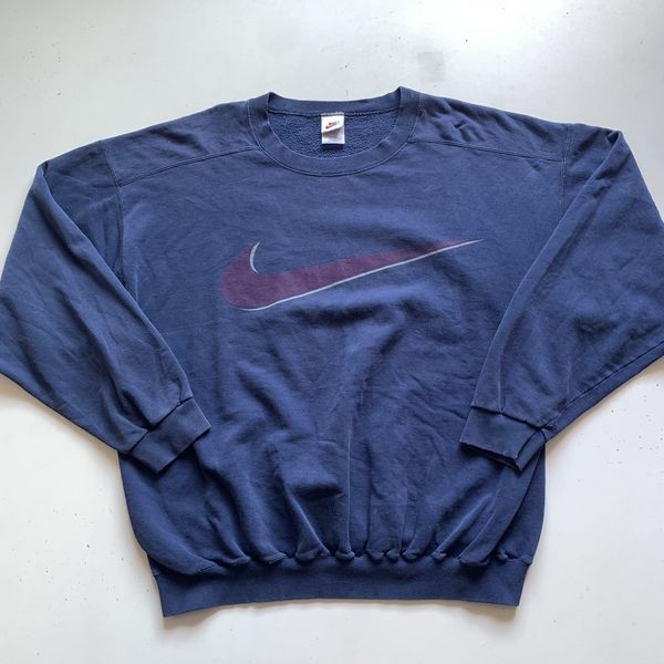 Vintage 90s nike best sale big swoosh crewneck sweater