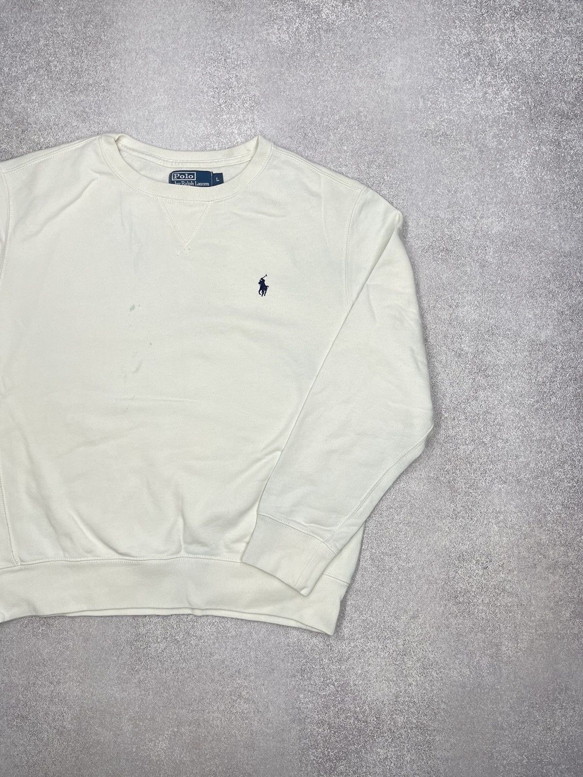 Vintage Polo Ralph Lauren Sweatshirt White Rugby
