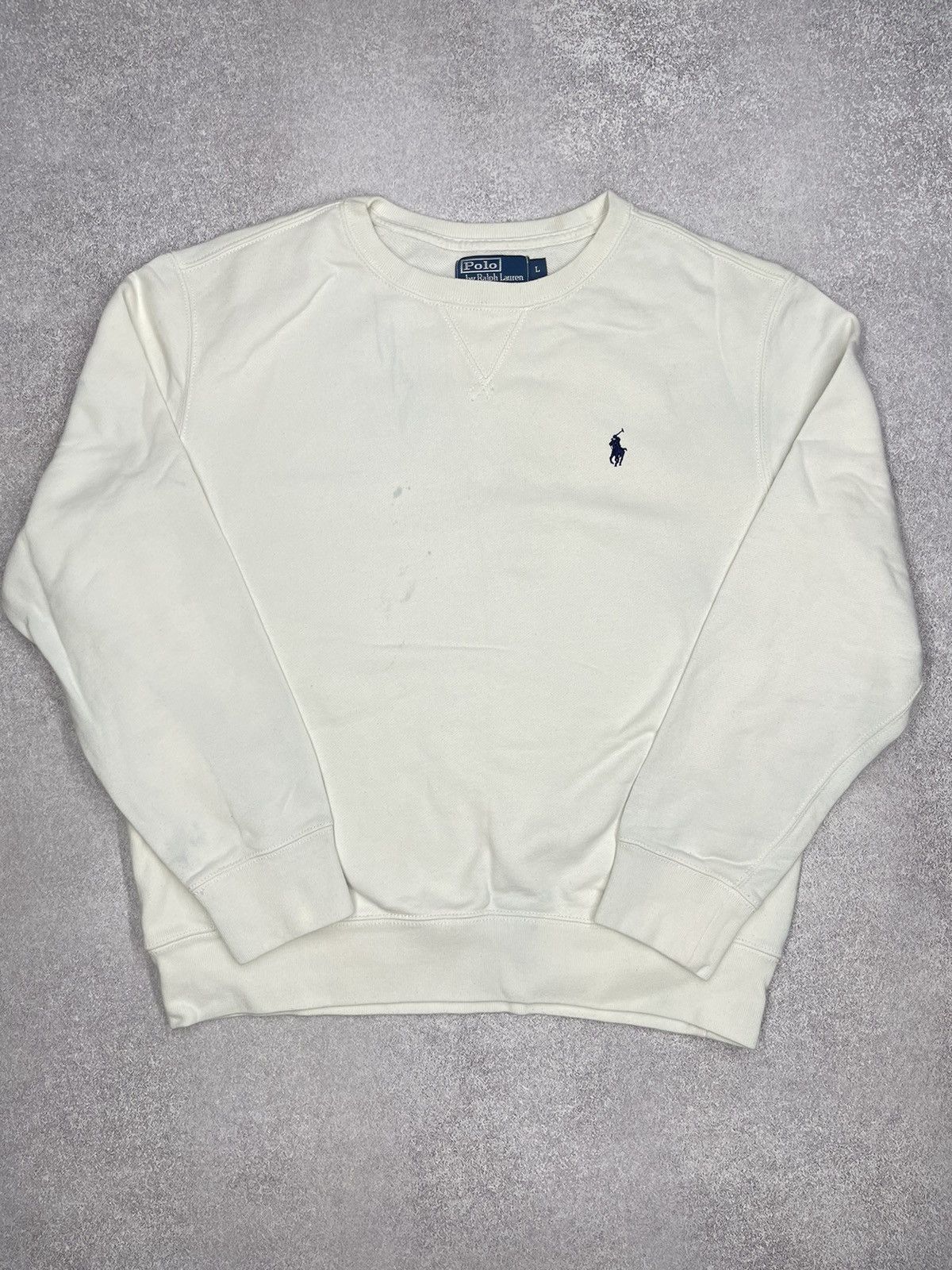 Vintage Polo Ralph Lauren Sweatshirt White Rugby