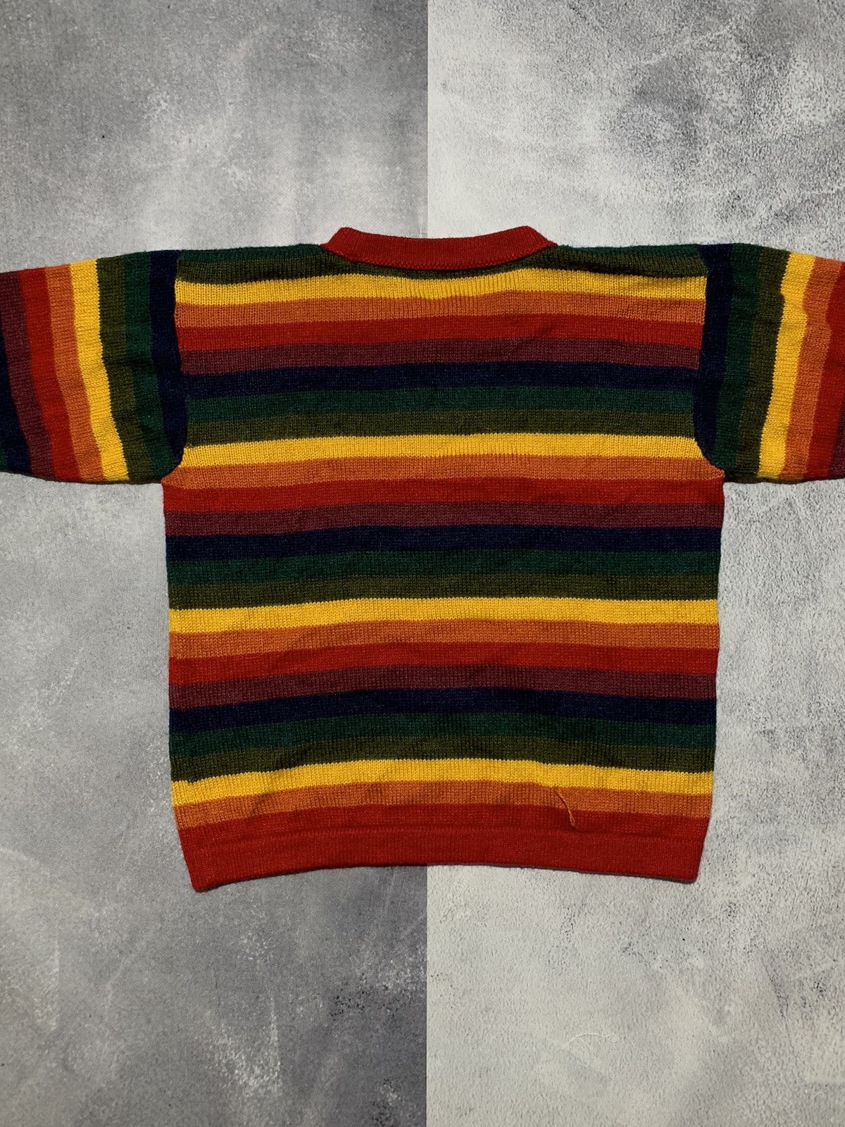 Japanese Brand × Vintage Vintage Y2K striped sweater streetwear style size M Size M / US 6-8 / IT 42-44 - 5 Thumbnail