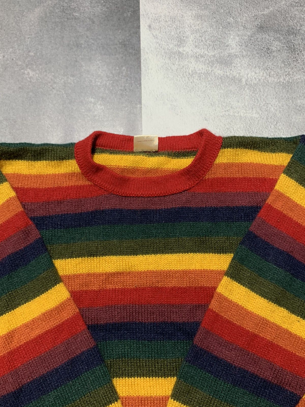 Japanese Brand × Vintage Vintage Y2K striped sweater streetwear style size M Size M / US 6-8 / IT 42-44 - 4 Thumbnail