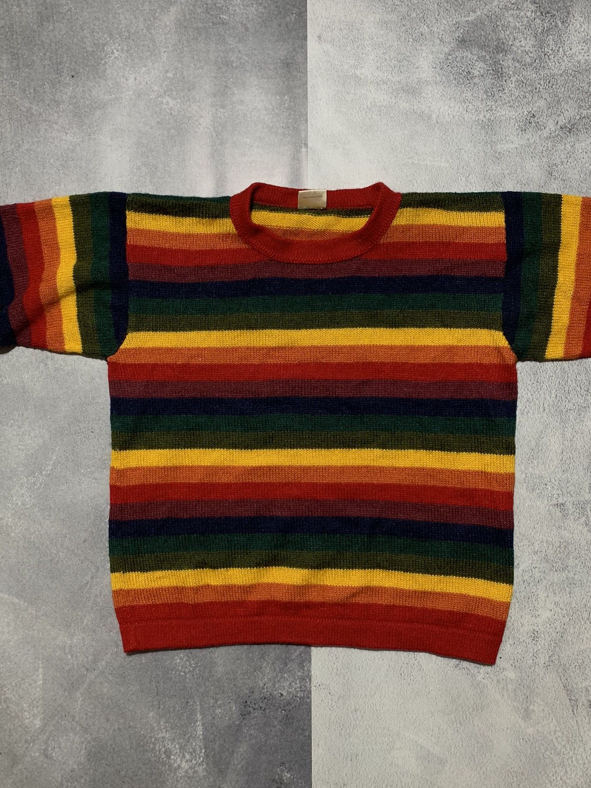 Japanese Brand × Vintage Vintage Y2K striped sweater streetwear style size M Size M / US 6-8 / IT 42-44 - 2 Thumbnail