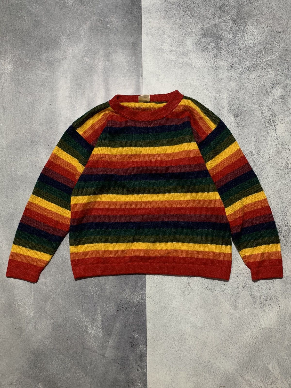 Japanese Brand × Vintage Vintage Y2K striped sweater streetwear style size M Size M / US 6-8 / IT 42-44 - 1 Thumbnail
