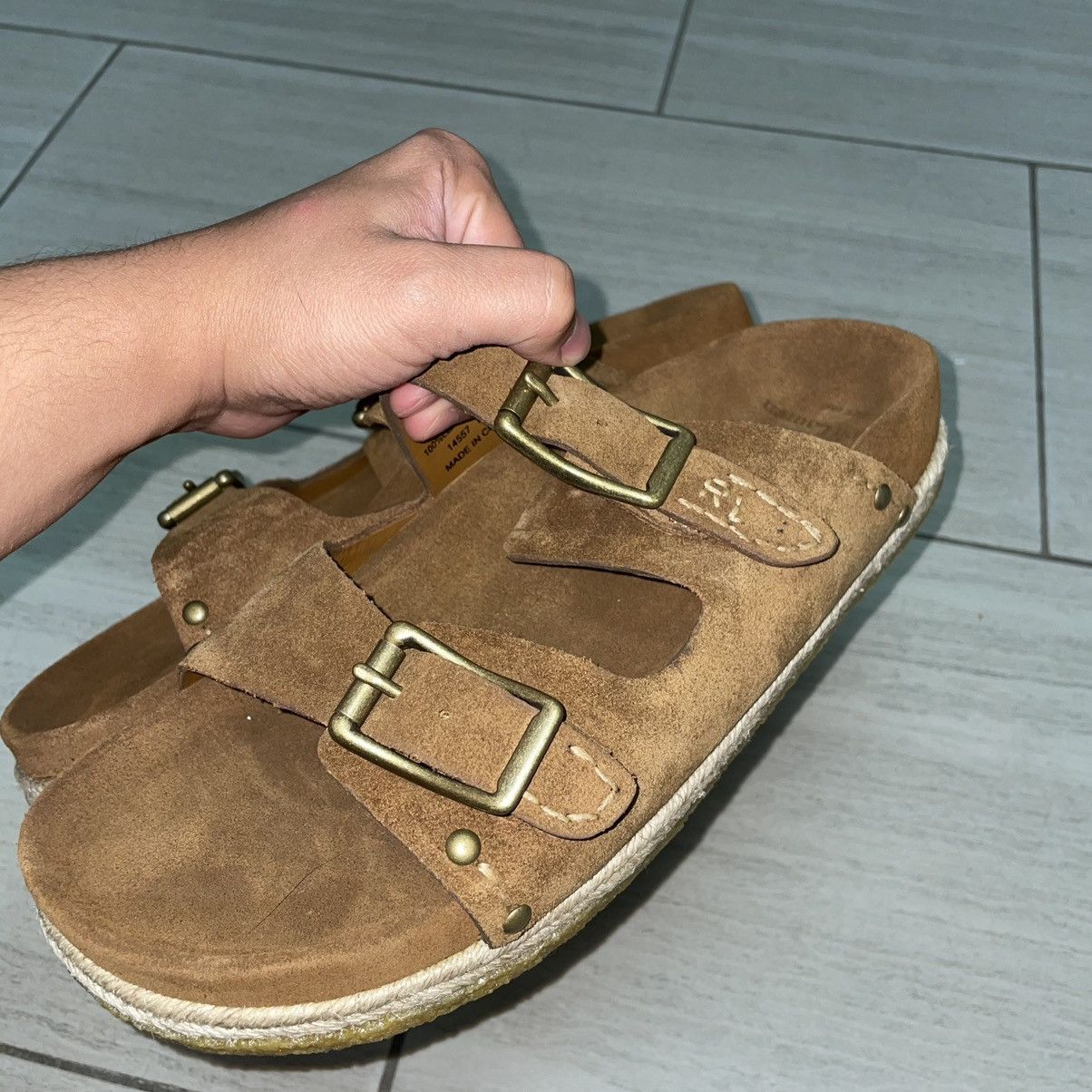 Polo Ralph Lauren × RRL Ralph Lauren Polo Ralph Lauren Suede / Leather Crepes Sandals Birks Size US 10 / EU 43 - 2 Thumbnail