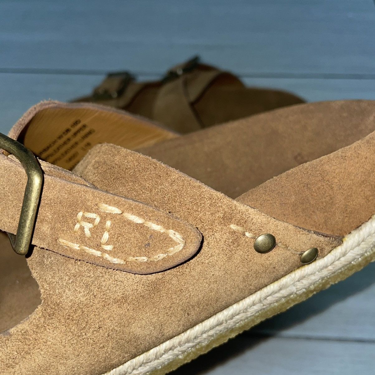 Polo Ralph Lauren × RRL Ralph Lauren Polo Ralph Lauren Suede / Leather Crepes Sandals Birks Size US 10 / EU 43 - 10 Thumbnail