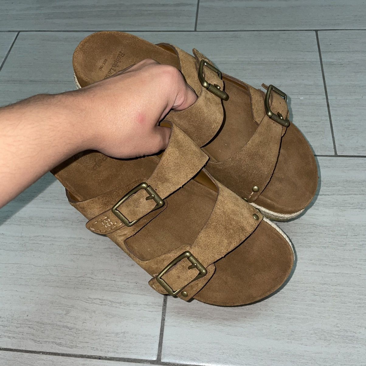 Polo Ralph Lauren × RRL Ralph Lauren Polo Ralph Lauren Suede / Leather Crepes Sandals Birks Size US 10 / EU 43 - 4 Thumbnail