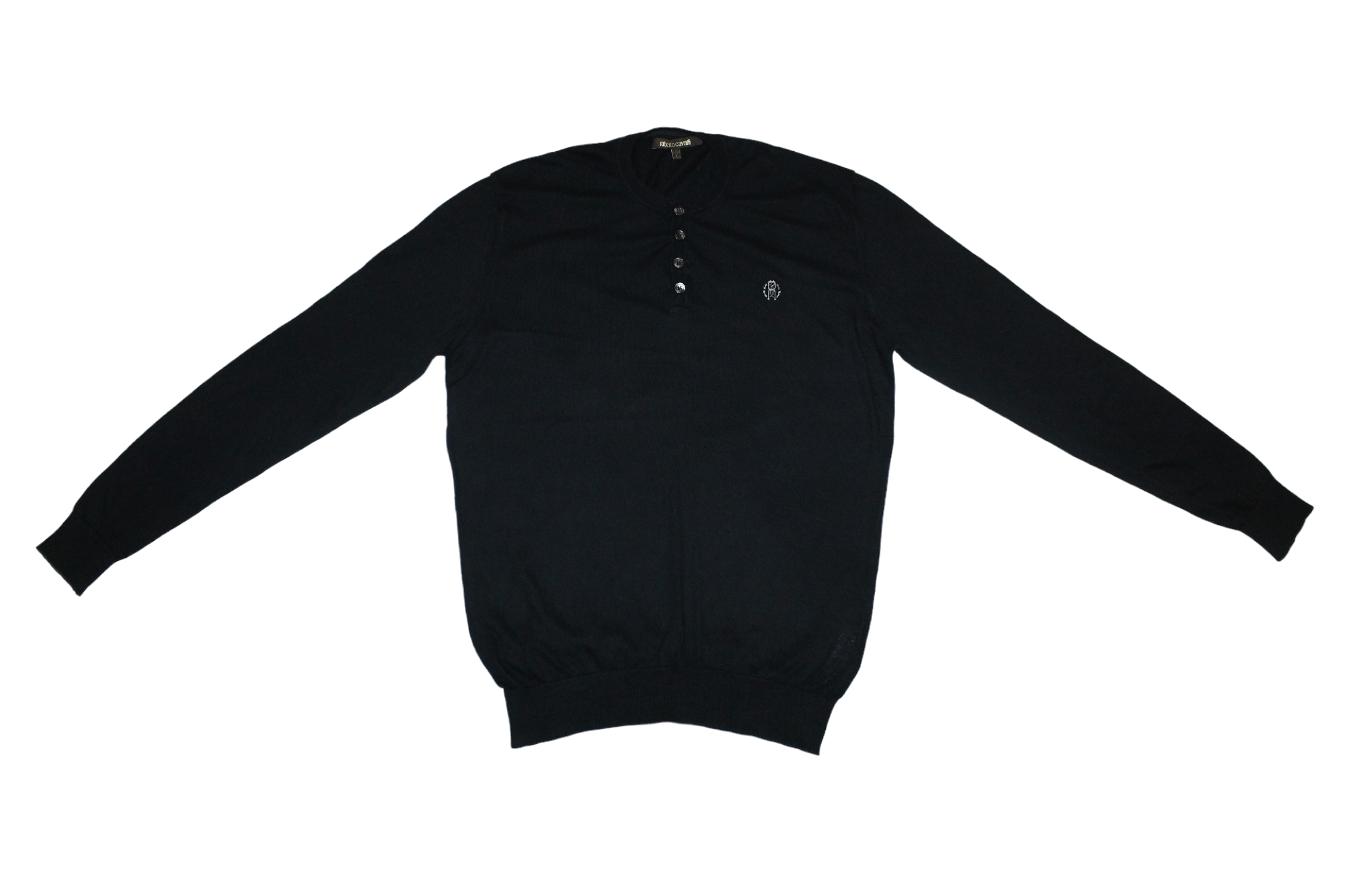 Roberto Cavalli Roberto Cavalli Signatured Round Neck Cotton Cashmere Jumper Size US L / EU 52-54 / 3 - 2 Thumbnail