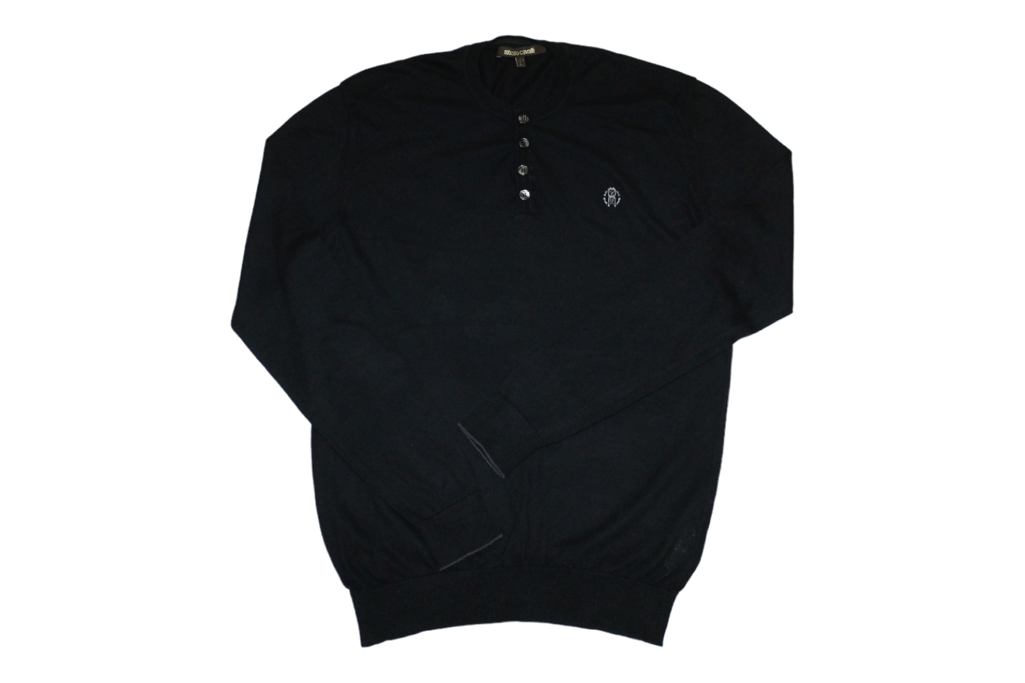 Roberto Cavalli Roberto Cavalli Signatured Round Neck Cotton Cashmere Jumper Size US L / EU 52-54 / 3 - 12 Thumbnail