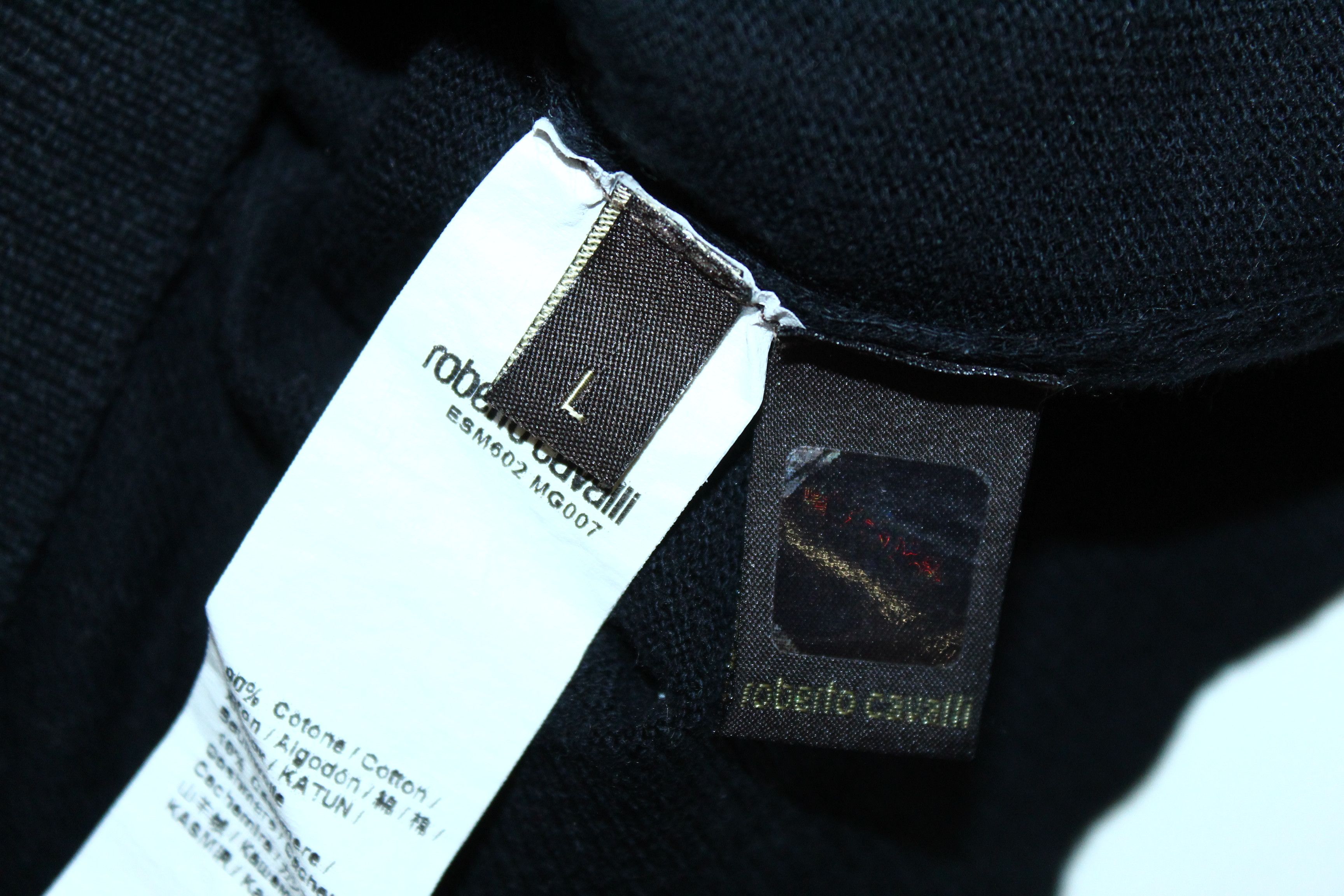 Roberto Cavalli Roberto Cavalli Signatured Round Neck Cotton Cashmere Jumper Size US L / EU 52-54 / 3 - 8 Thumbnail