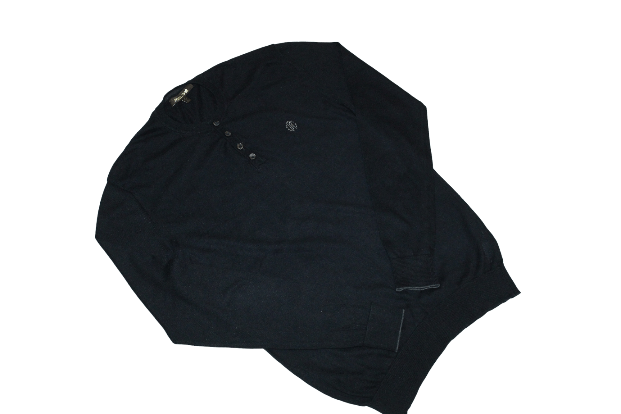 Roberto Cavalli Roberto Cavalli Signatured Round Neck Cotton Cashmere Jumper Size US L / EU 52-54 / 3 - 6 Thumbnail