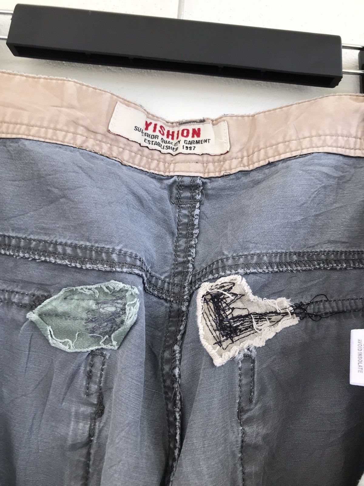 Japanese Brand Yishion distressed cargo multipocket utility Size US 33 - 21 Thumbnail