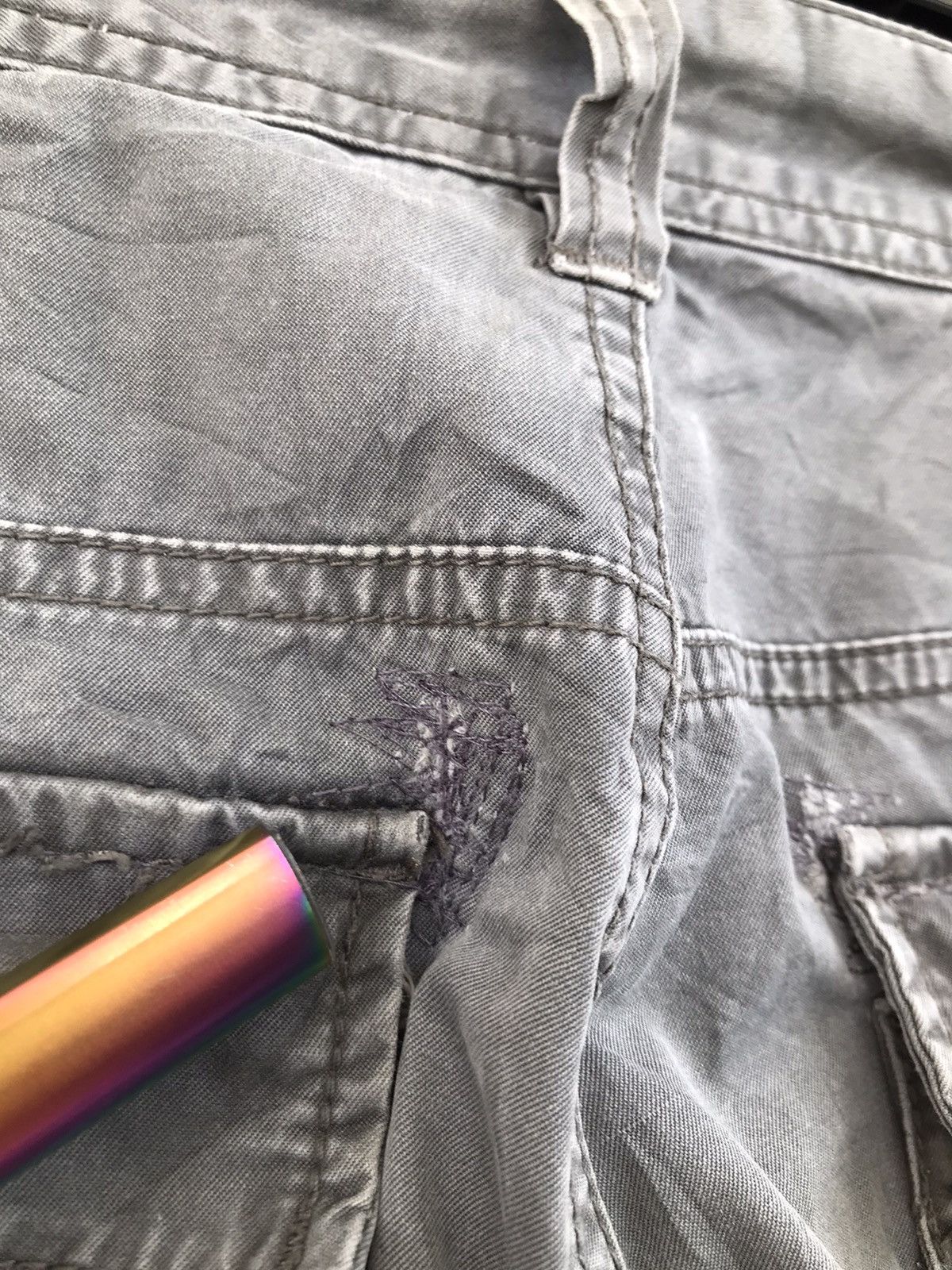 Japanese Brand Yishion distressed cargo multipocket utility Size US 33 - 17 Thumbnail