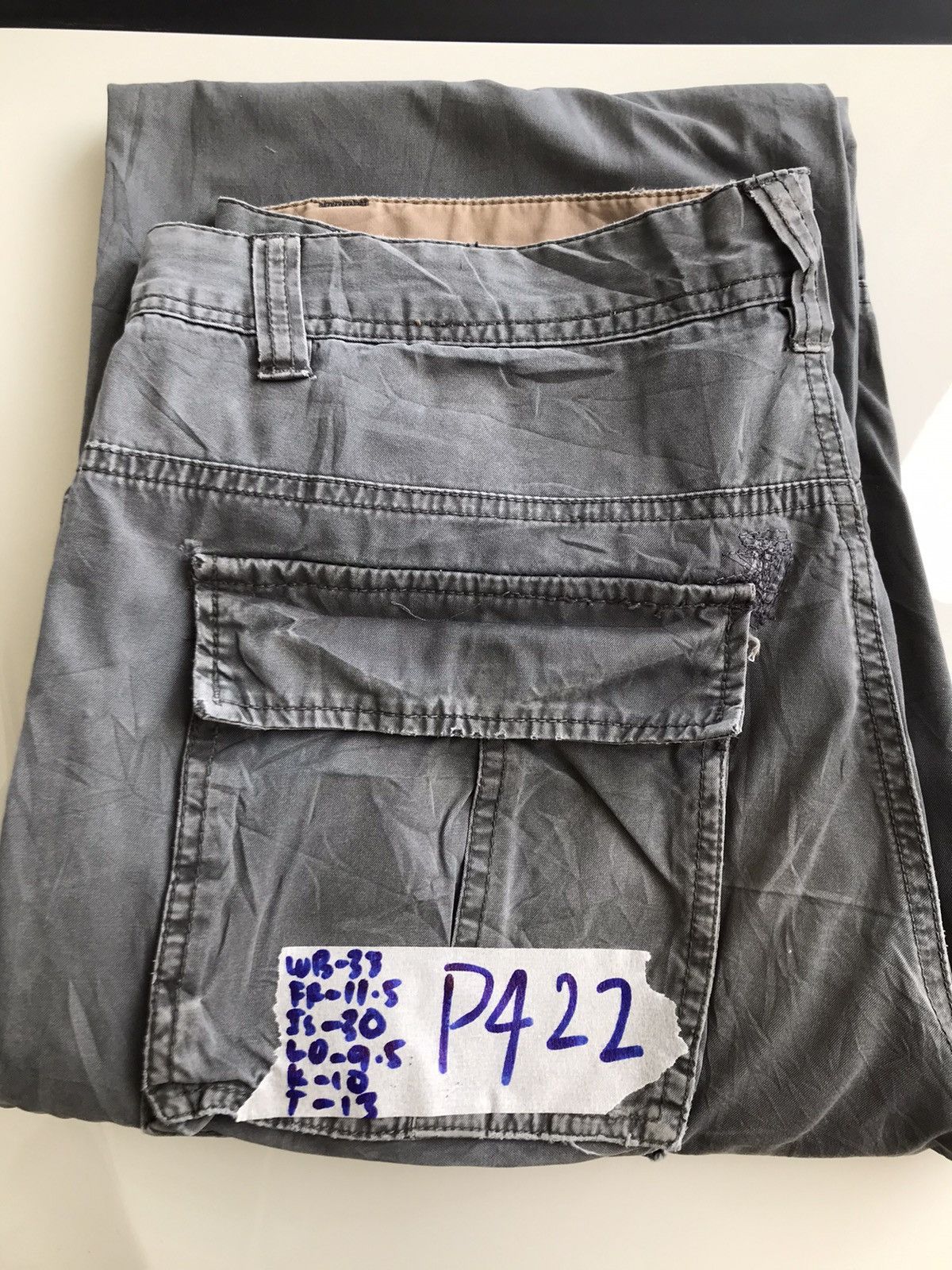 Japanese Brand Yishion distressed cargo multipocket utility Size US 33 - 25 Thumbnail