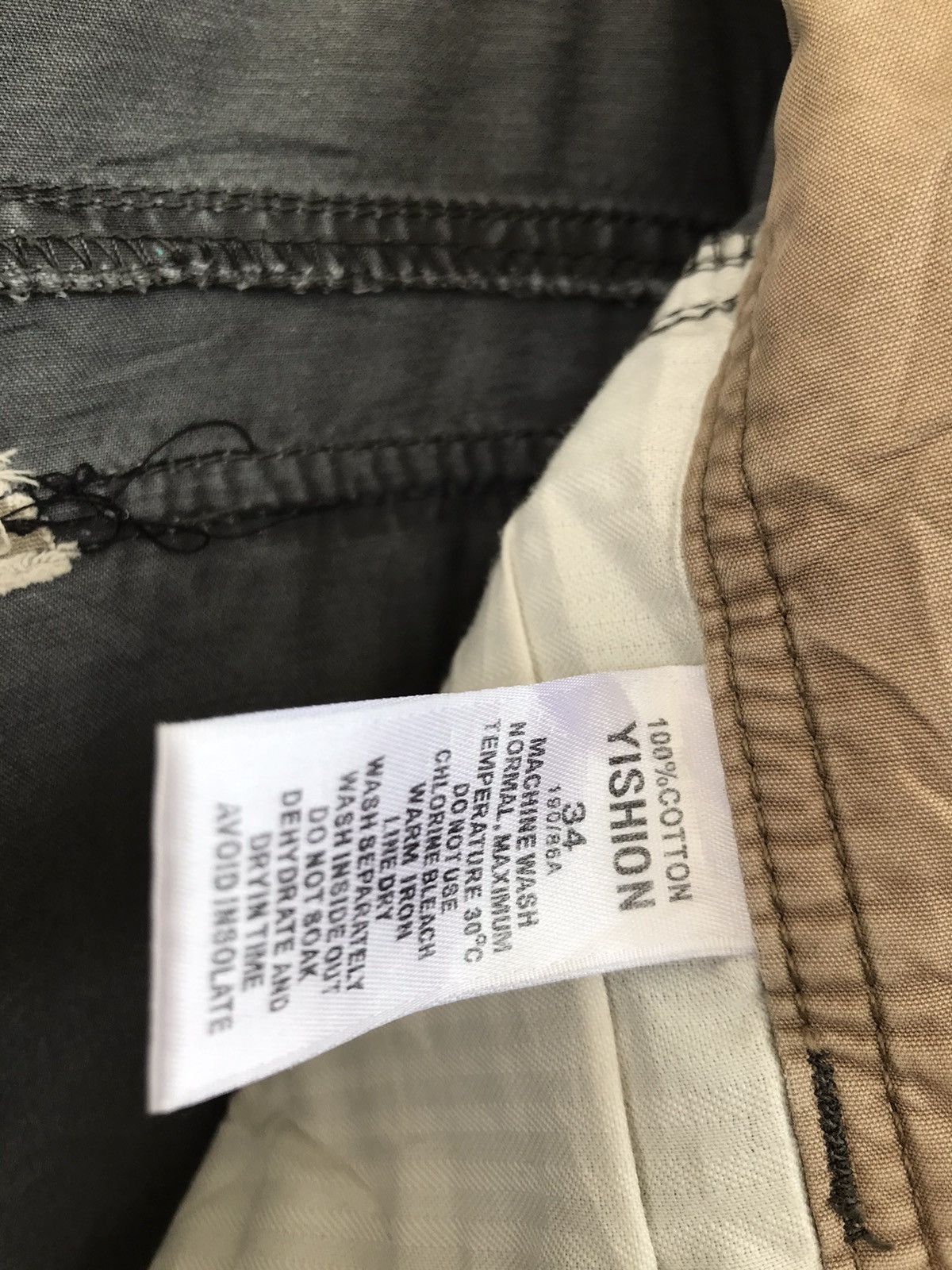 Japanese Brand Yishion distressed cargo multipocket utility Size US 33 - 23 Thumbnail