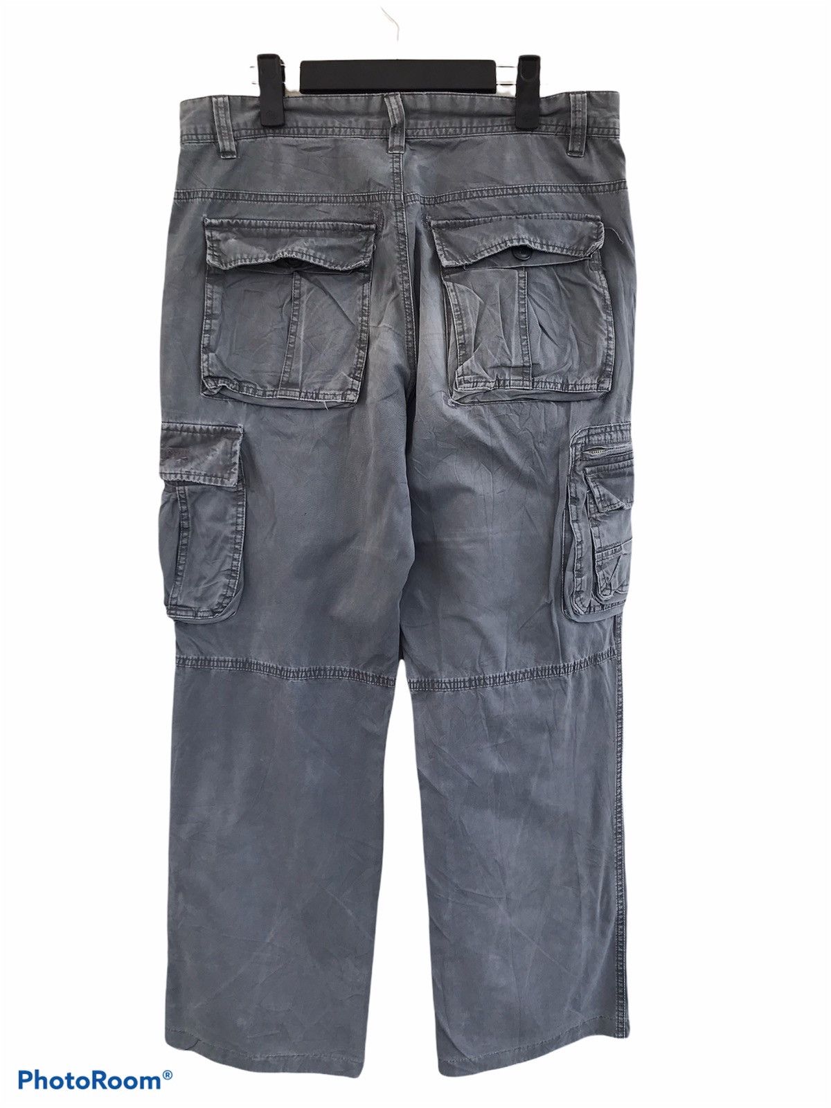 Japanese Brand Yishion distressed cargo multipocket utility Size US 33 - 2 Thumbnail