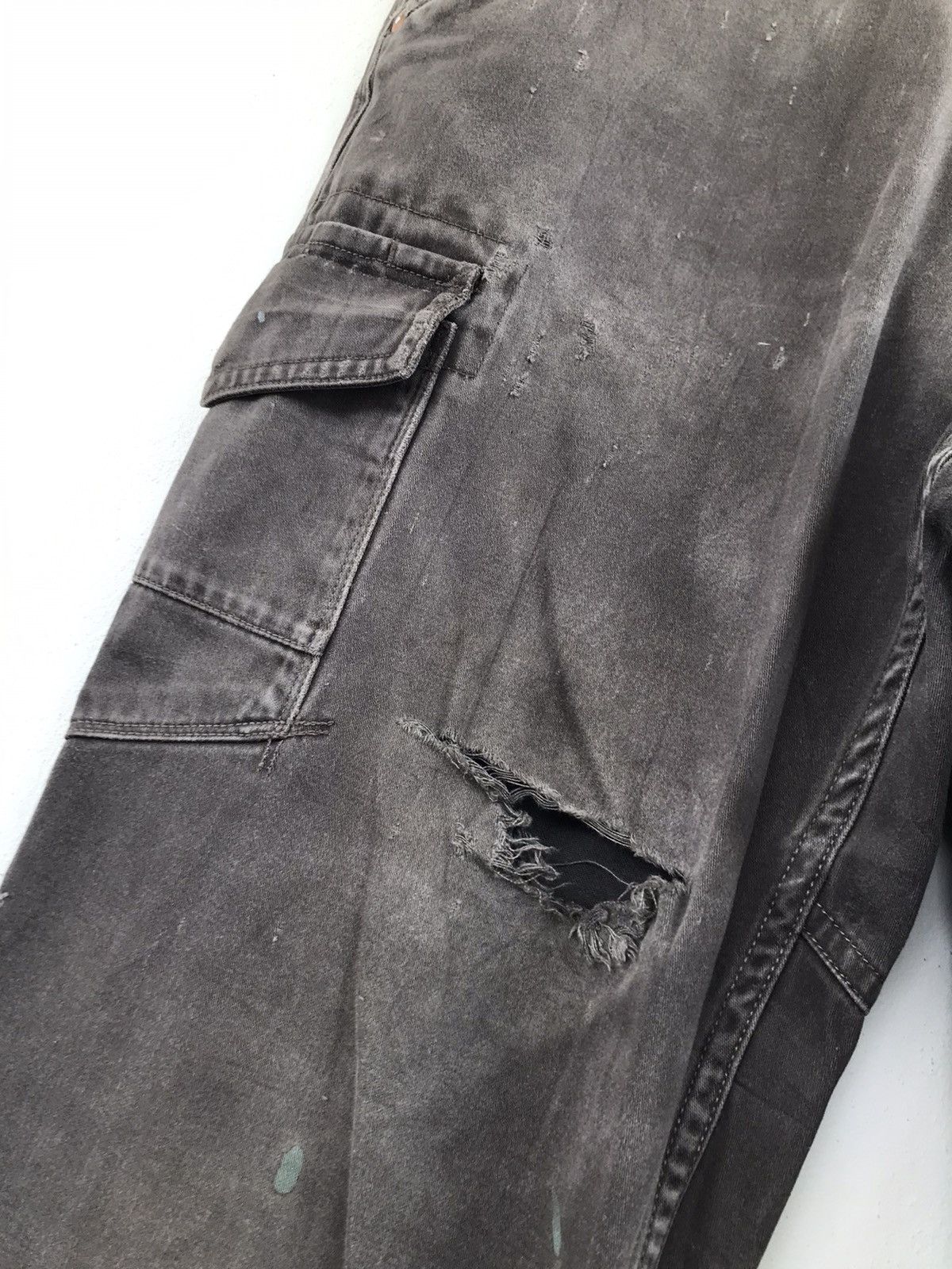Japanese Brand Vice United distressed Cargo utility pants Size US 30 / EU 46 - 6 Thumbnail