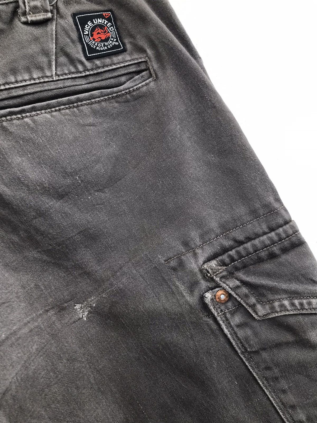 Japanese Brand Vice United distressed Cargo utility pants Size US 30 / EU 46 - 20 Thumbnail