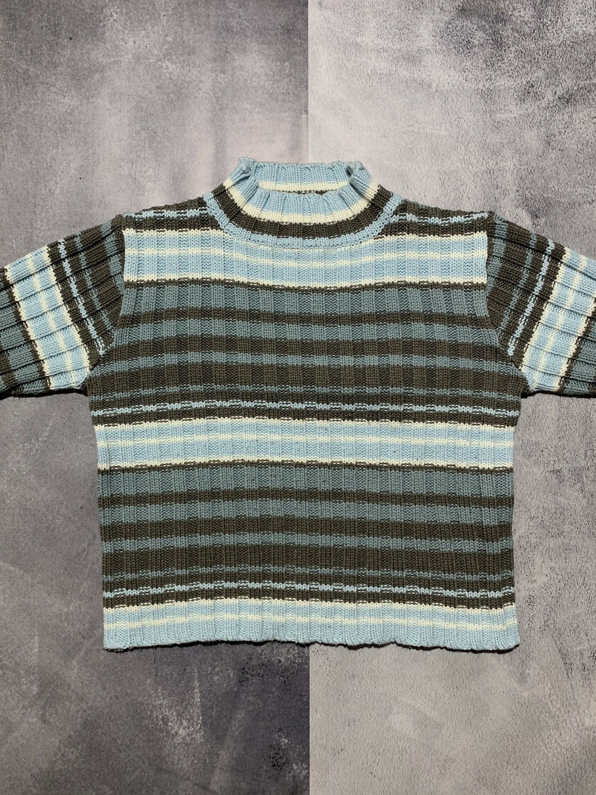 Japanese Brand × Vintage Vintage Y2K striped knitwear sweater streetwear style size M Size M / US 6-8 / IT 42-44 - 2 Thumbnail