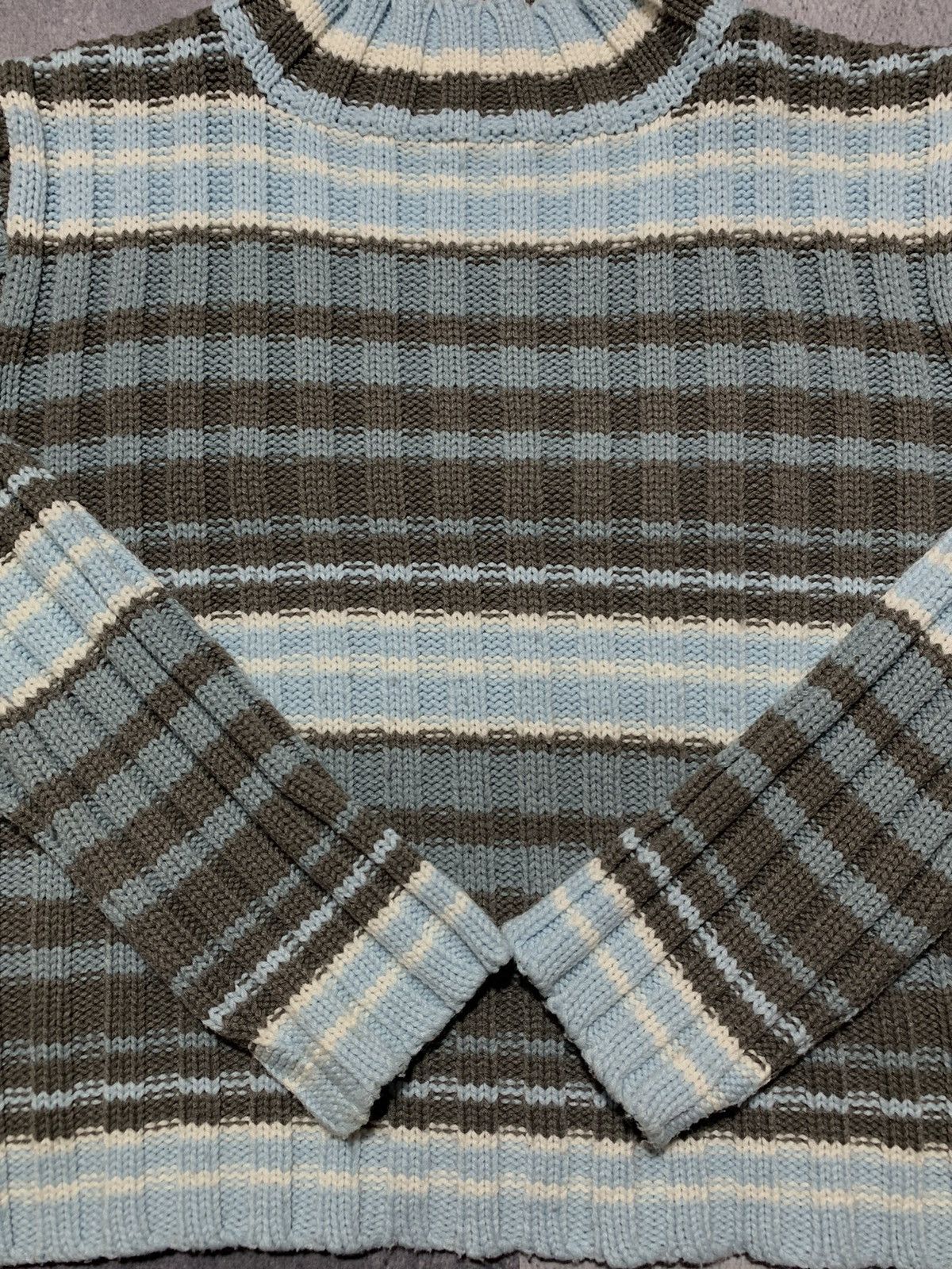 Japanese Brand × Vintage Vintage Y2K striped knitwear sweater streetwear style size M Size M / US 6-8 / IT 42-44 - 3 Thumbnail