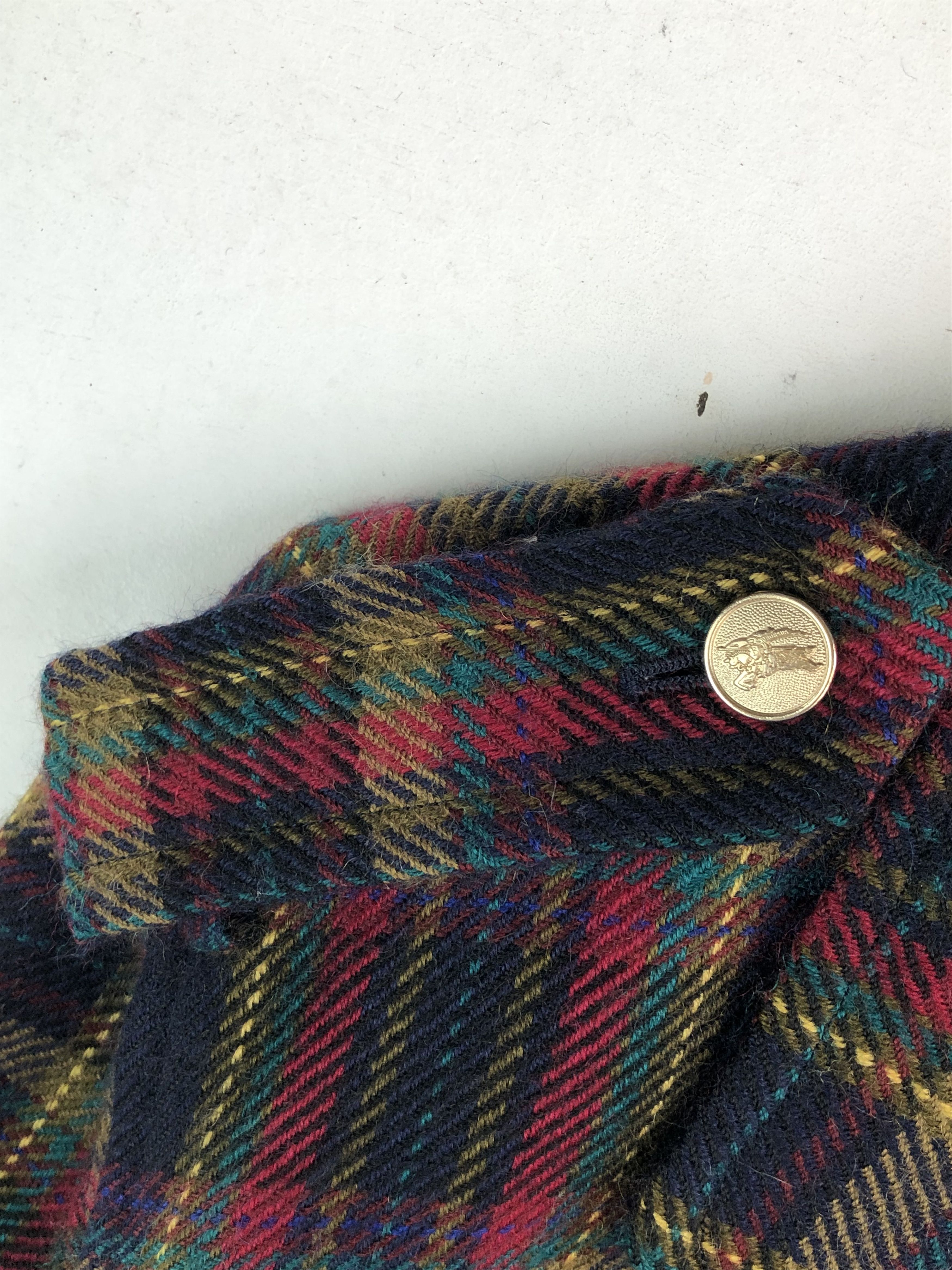 Burberry × Vintage RARE🔥VTG BURBERRYS GOLD BUTTON DOUBLE COLLAR WOOL JACKET Size US M / EU 48-50 / 2 - 7 Thumbnail