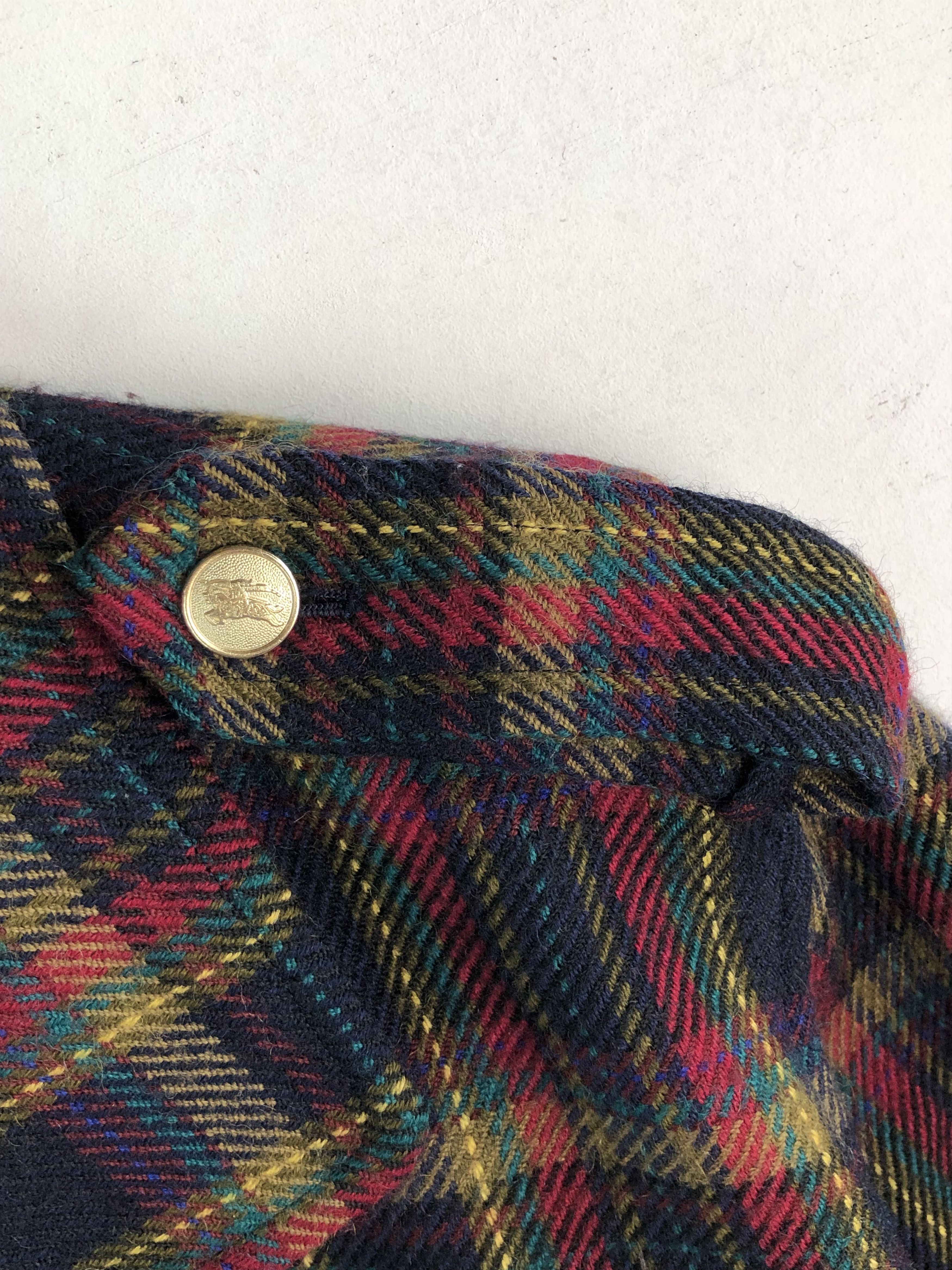 Burberry × Vintage RARE🔥VTG BURBERRYS GOLD BUTTON DOUBLE COLLAR WOOL JACKET Size US M / EU 48-50 / 2 - 6 Thumbnail