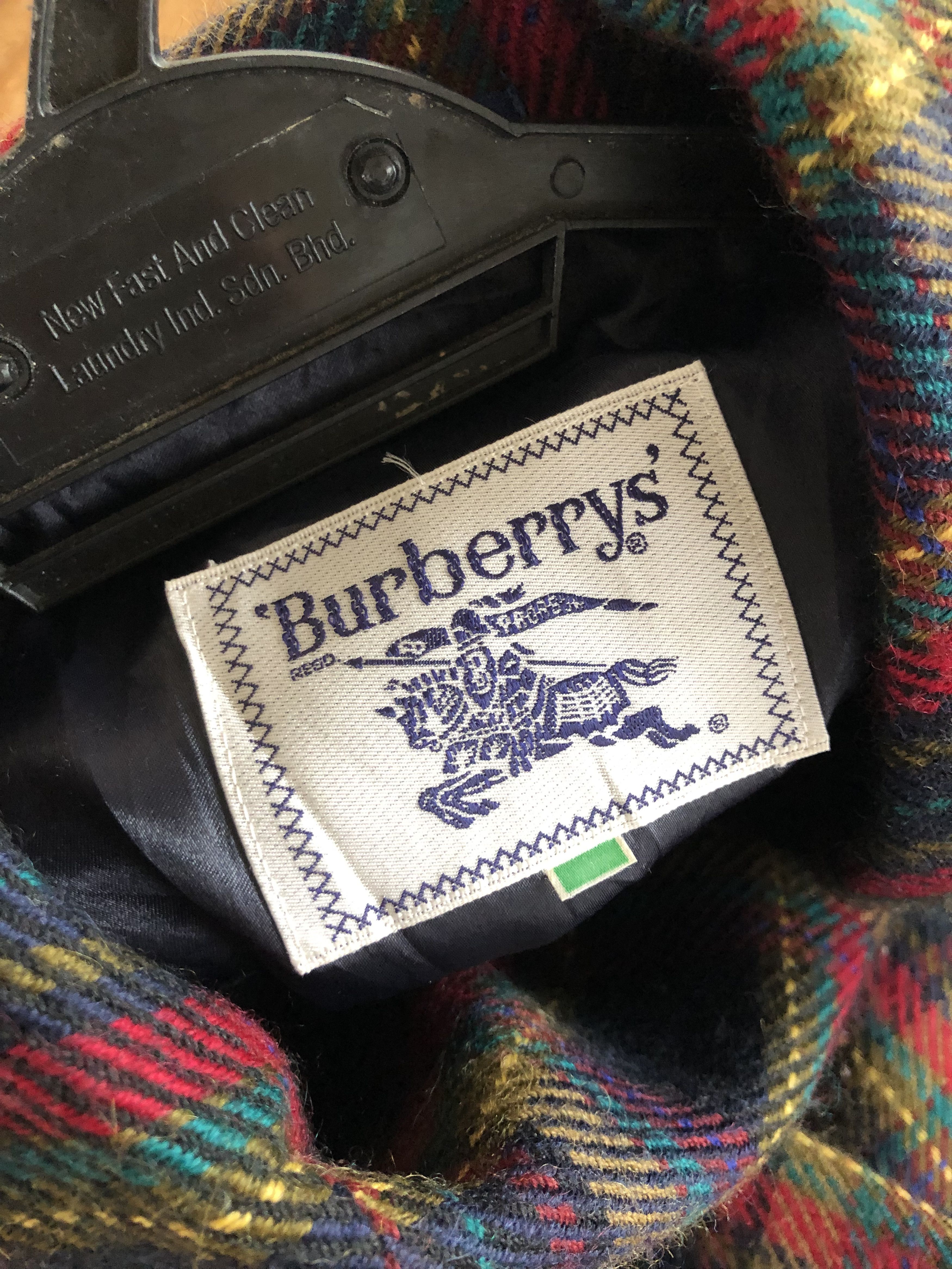 Burberry × Vintage RARE🔥VTG BURBERRYS GOLD BUTTON DOUBLE COLLAR WOOL JACKET Size US M / EU 48-50 / 2 - 11 Thumbnail