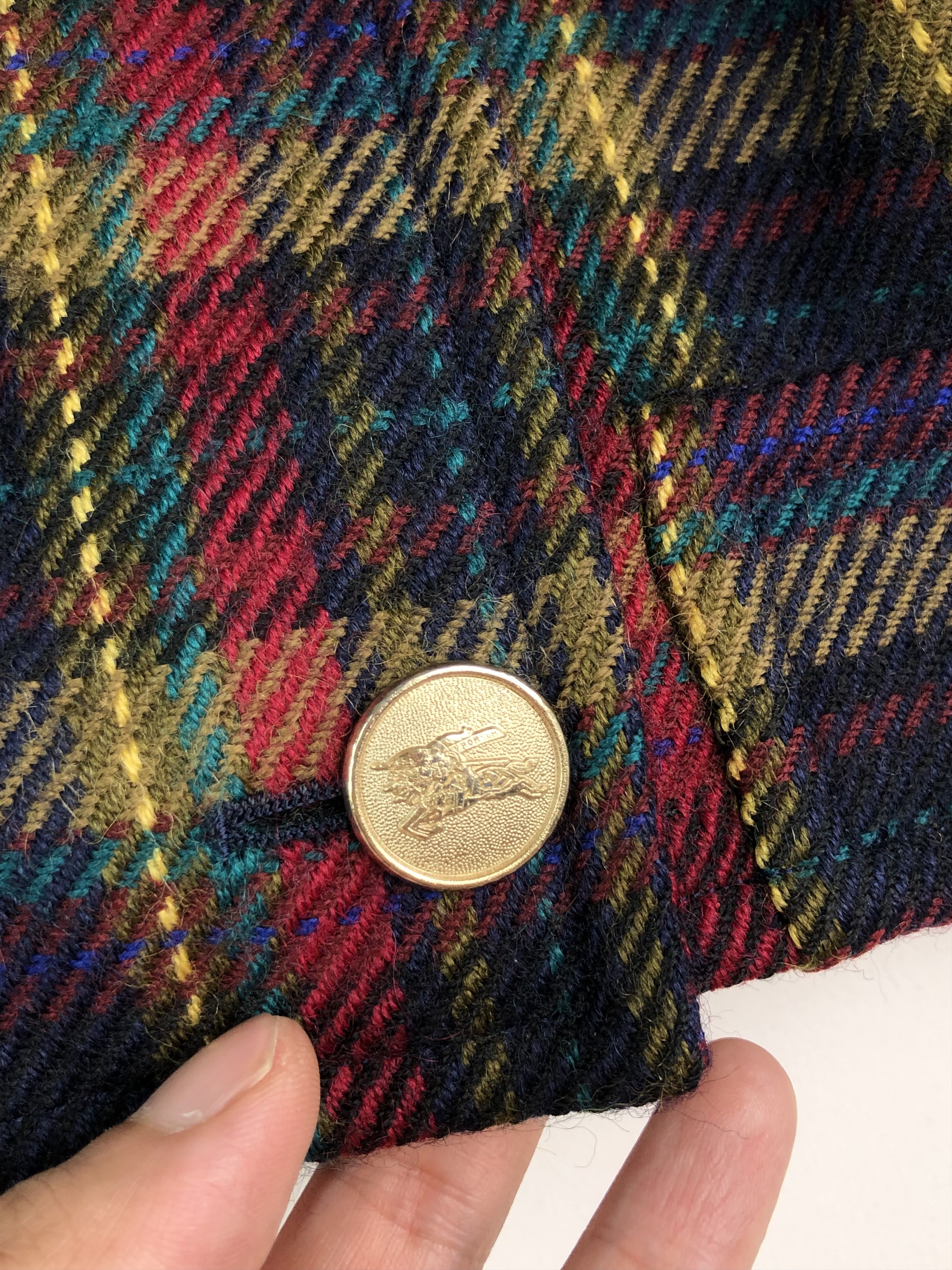 Burberry × Vintage RARE🔥VTG BURBERRYS GOLD BUTTON DOUBLE COLLAR WOOL JACKET Size US M / EU 48-50 / 2 - 5 Thumbnail