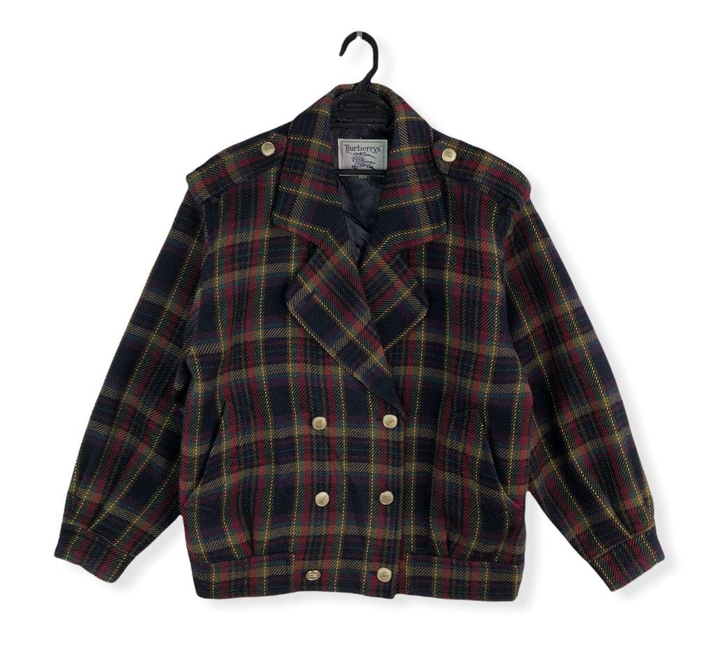 Burberry × Vintage RARE🔥VTG BURBERRYS GOLD BUTTON DOUBLE COLLAR WOOL JACKET Size US M / EU 48-50 / 2 - 1 Thumbnail