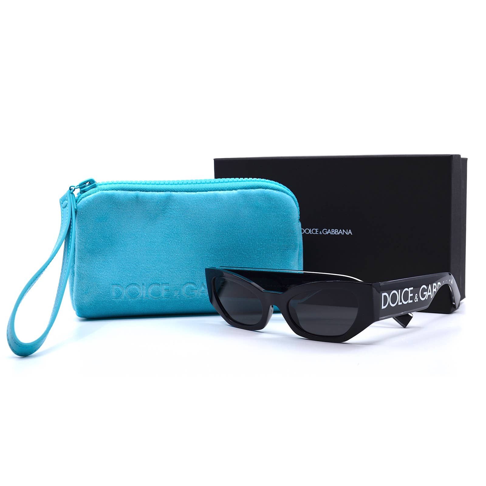 DOLCE&GABBANA DG6186 501/87 BLACK DARK GREY LENS SUNGLASSES