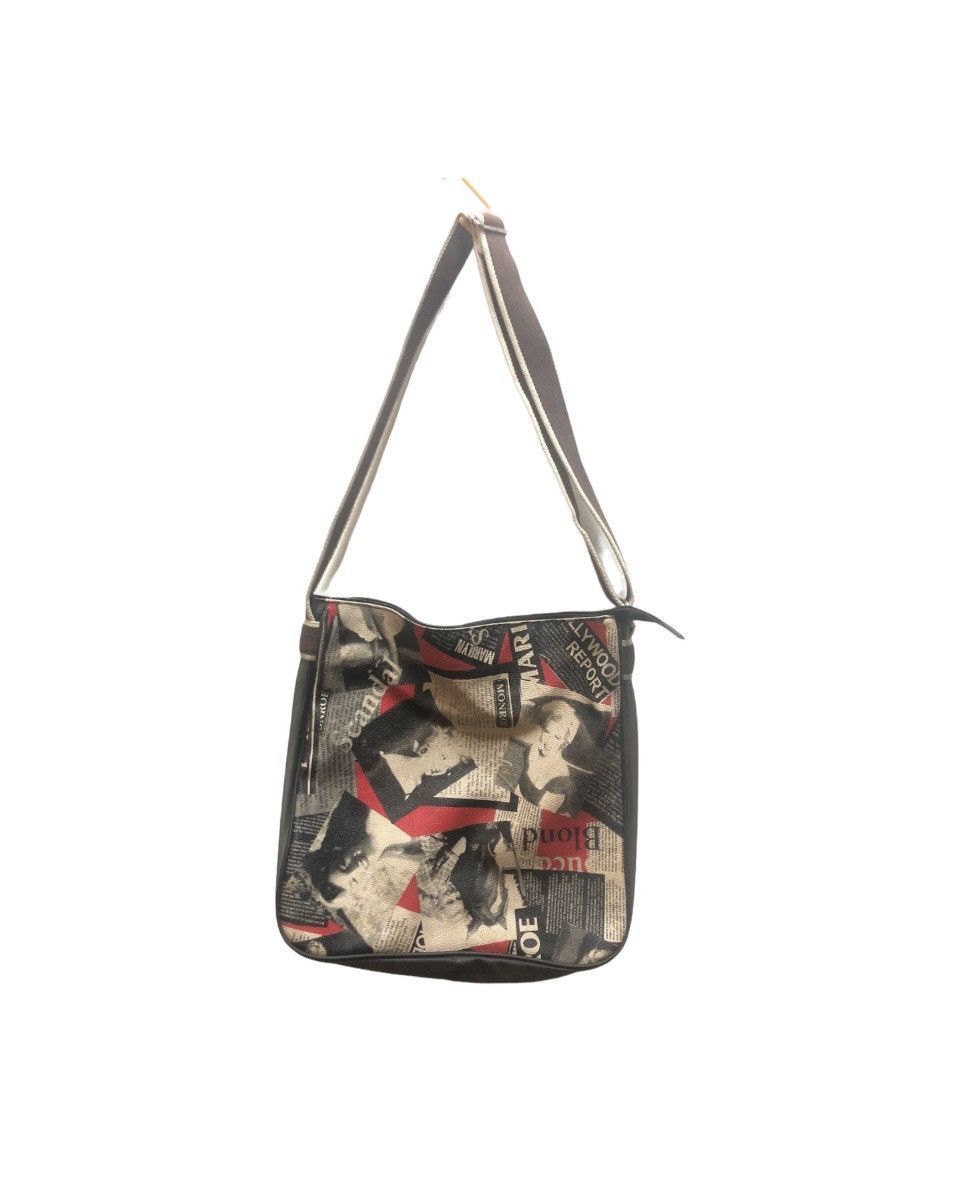 Leather Marilyn Monroe Overprint Leather Sling Bag Shoulder Bag Size ONE SIZE - 1 Thumbnail
