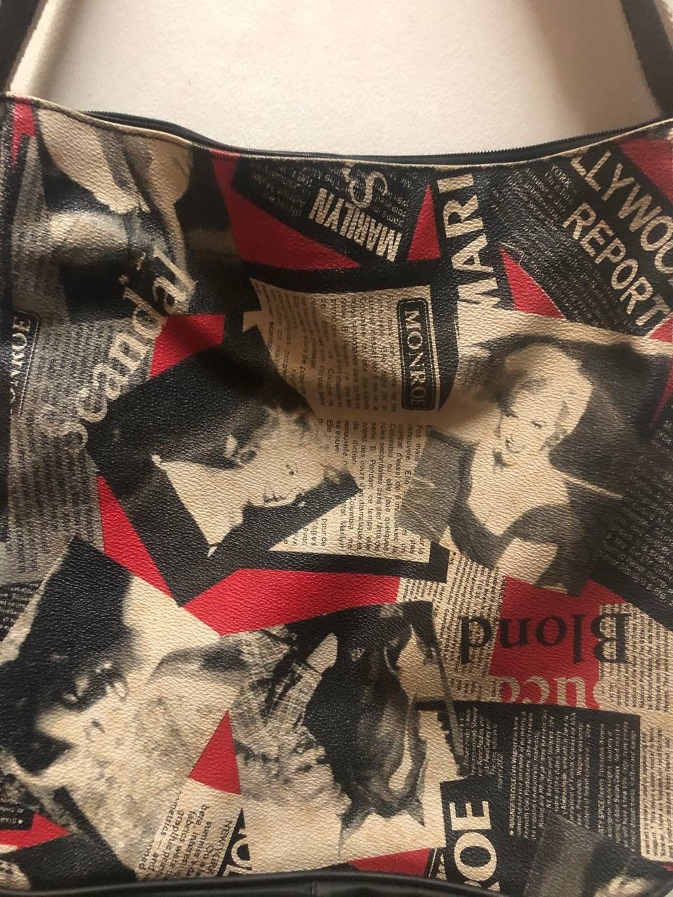 Leather Marilyn Monroe Overprint Leather Sling Bag Shoulder Bag Size ONE SIZE - 3 Thumbnail