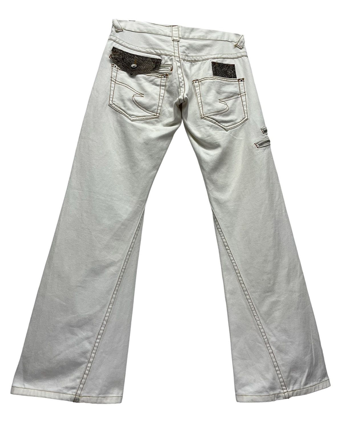 semanticdesign 🔥 SEMANTIC DESIGN Punk Bondage Zipper Low Rise Flare Pants Size US 29 - 1 Thumbnail