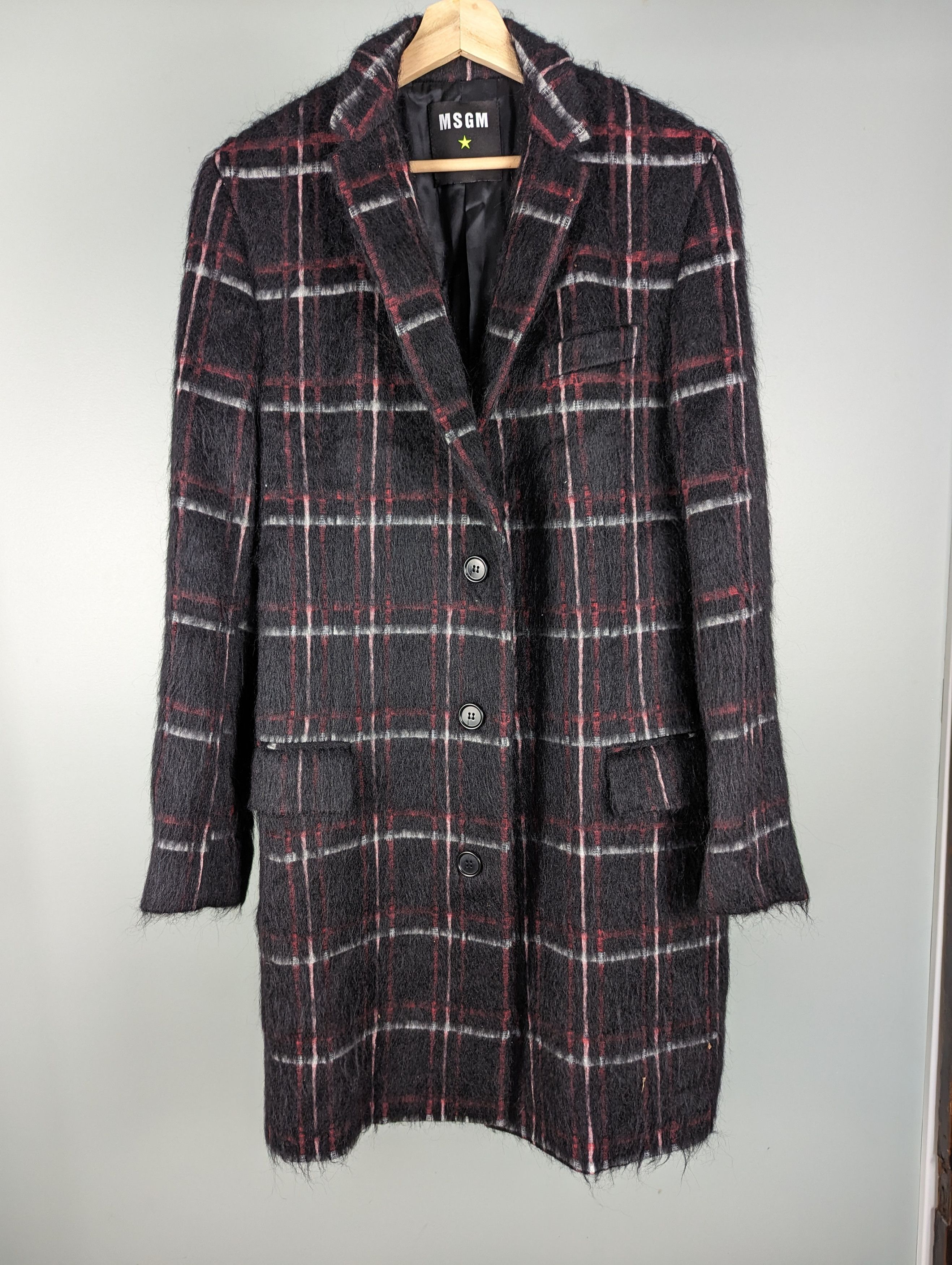 MSGM MSGM Mohair Check Coat Overcoat Size US M / EU 48-50 / 2 - 1 Thumbnail