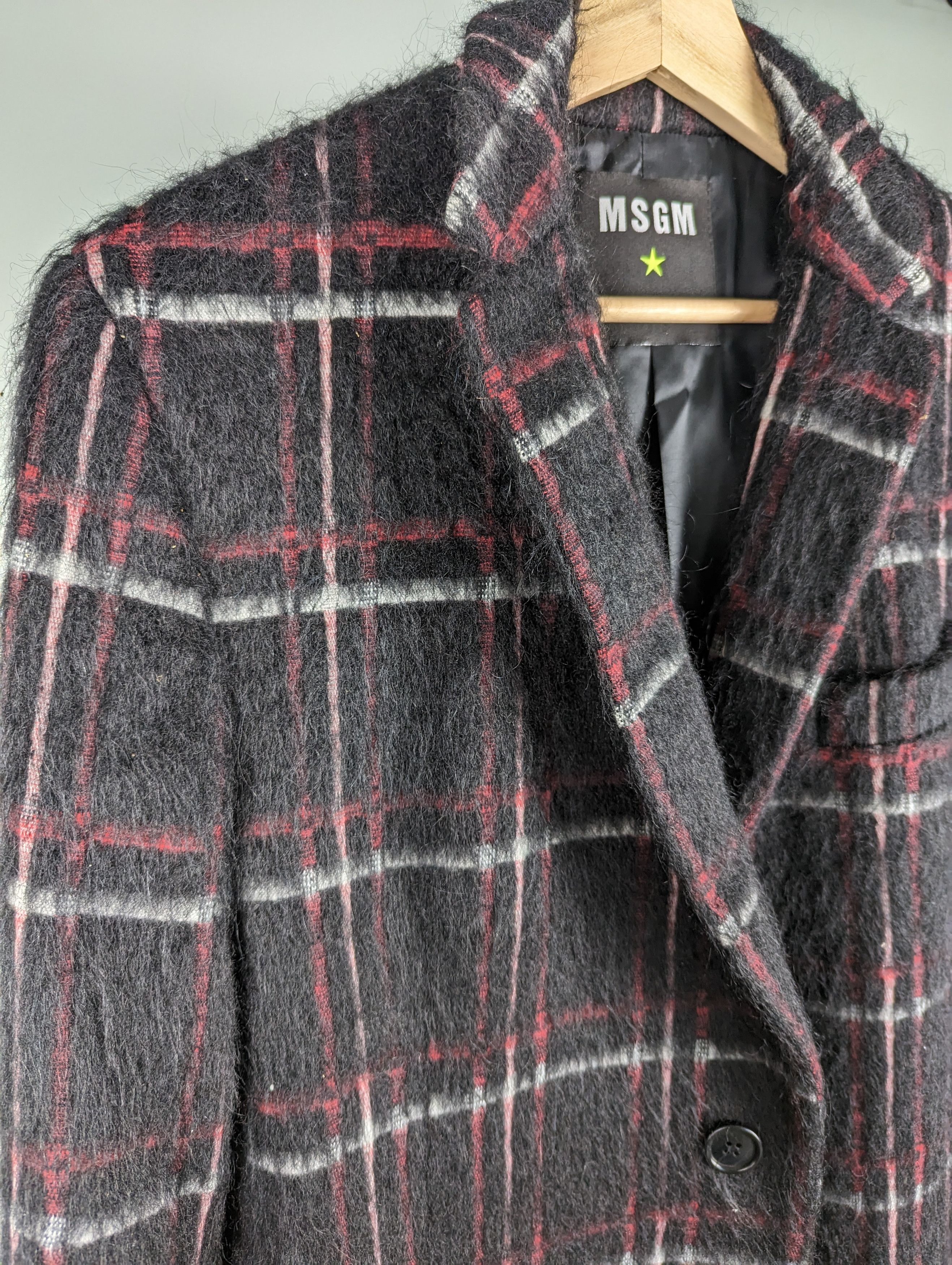 MSGM MSGM Mohair Check Coat Overcoat Size US M / EU 48-50 / 2 - 2 Thumbnail