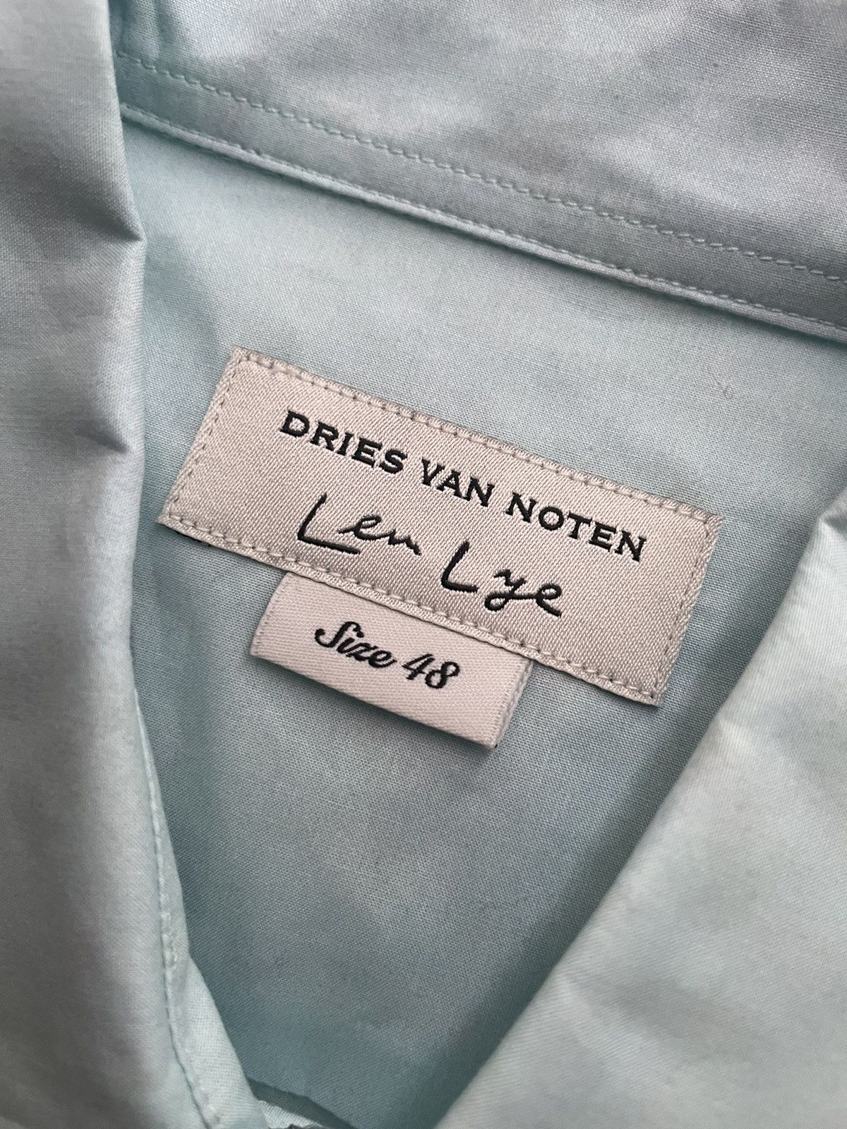 Dries Van Noten NEW 48 Len Lye Clasen Short-Sleeve Palm Graphic Shirt Blue Size US M / EU 48-50 / 2 - 8 Thumbnail