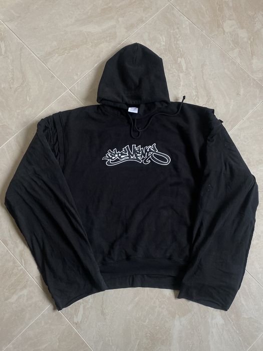 Vetements Vetements graffiti patch hoodie Grailed