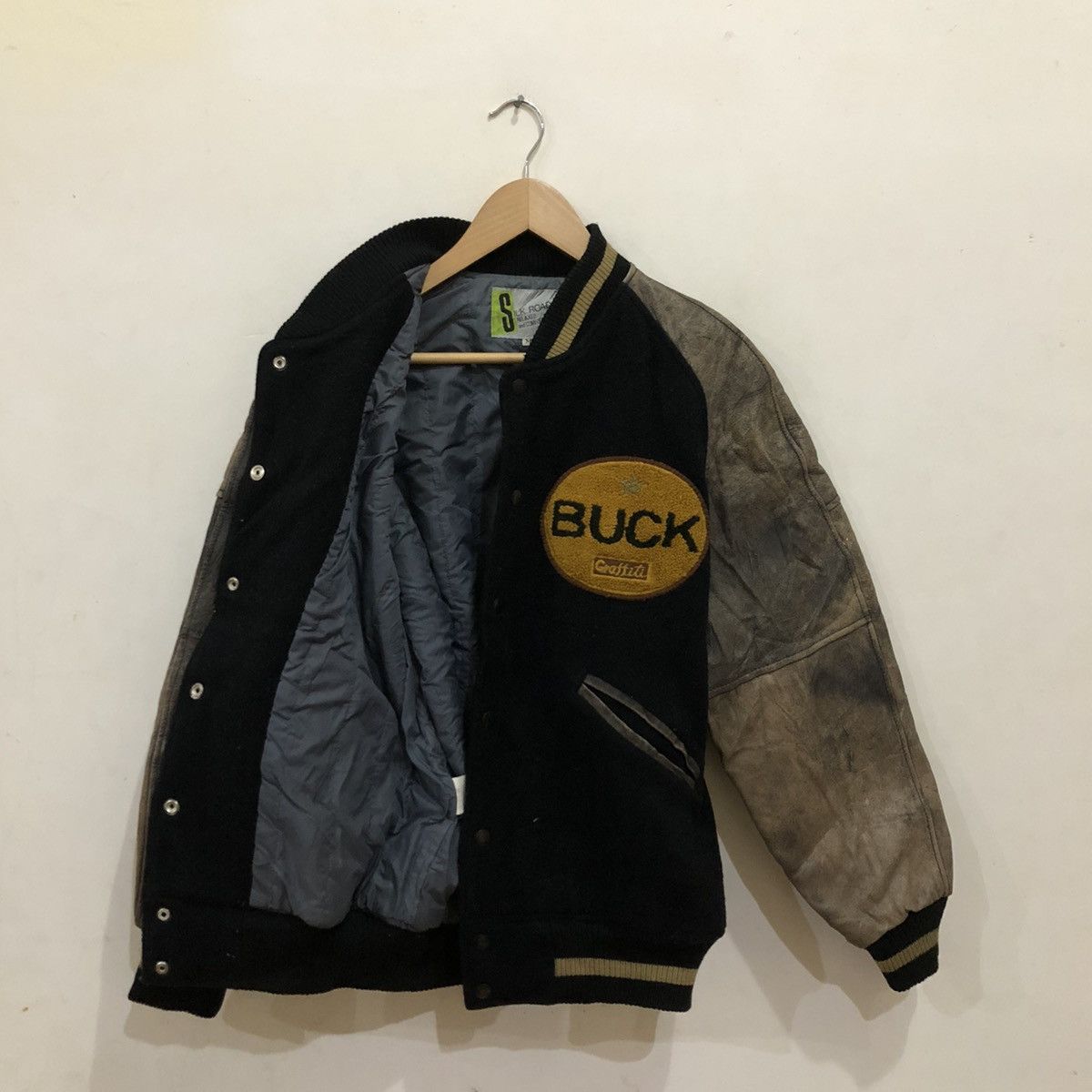 Japanese Brand Varsity Leather Jacket BUCK Graffiti Size US M / EU 48-50 / 2 - 2 Thumbnail