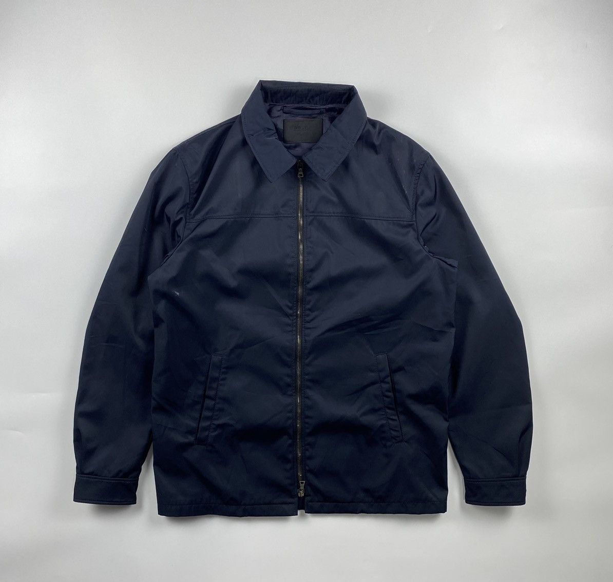 image of Prada Nylon Jacket in Navy, Men's (Size Medium)