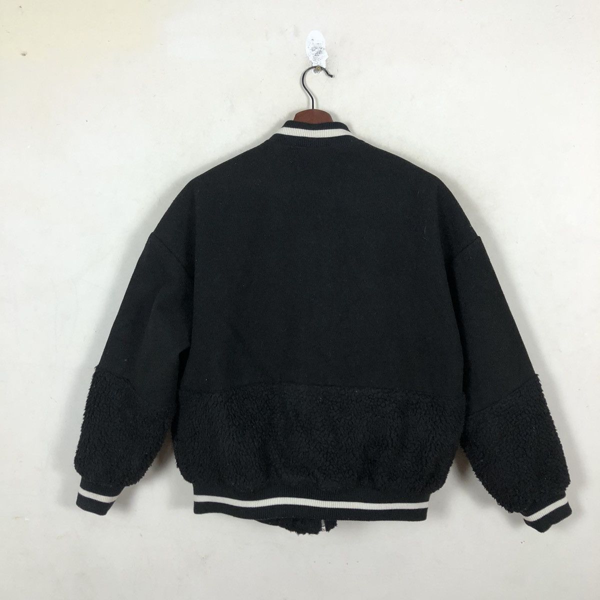 Japanese Brand ANAP VARSITY JACKET PLAIN BLACK AND WHITE Size US M / EU 48-50 / 2 - 7 Thumbnail