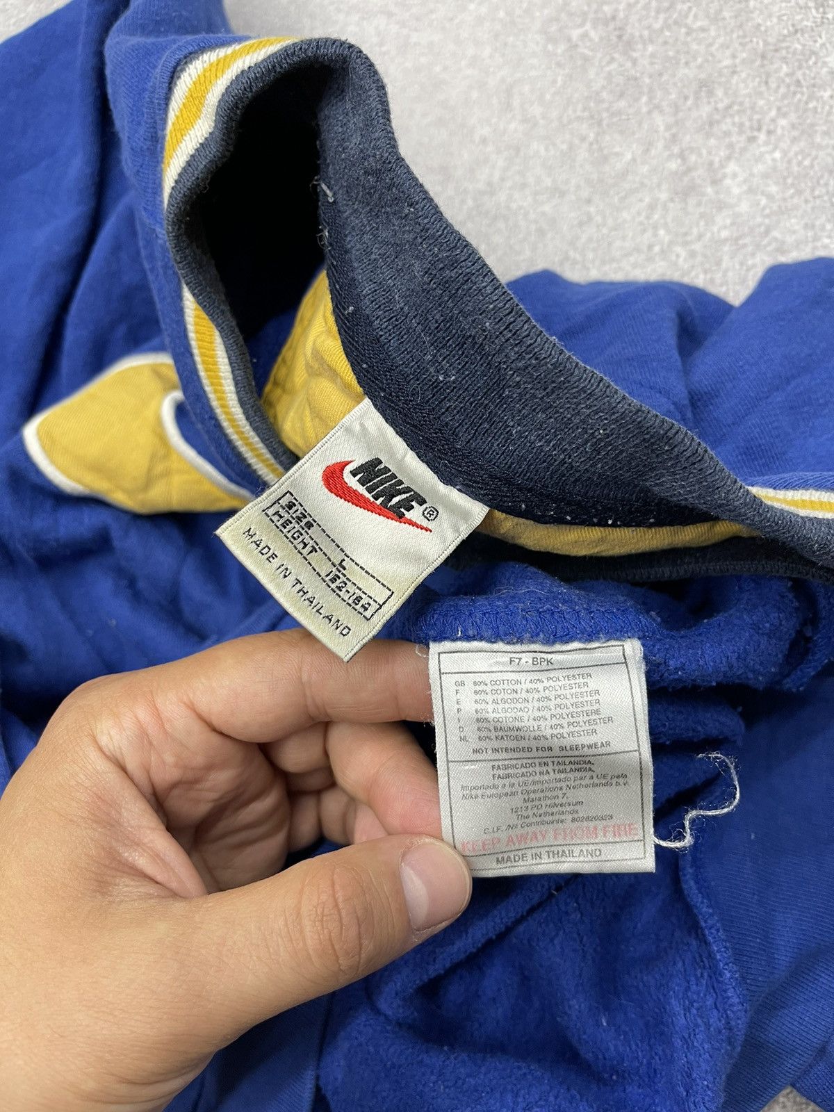 Nike × Nike ACG × Vintage Vintage Nike Sweatshirts Big Logo Blue Drill Y2K Size US S / EU 44-46 / 1 - 8 Thumbnail