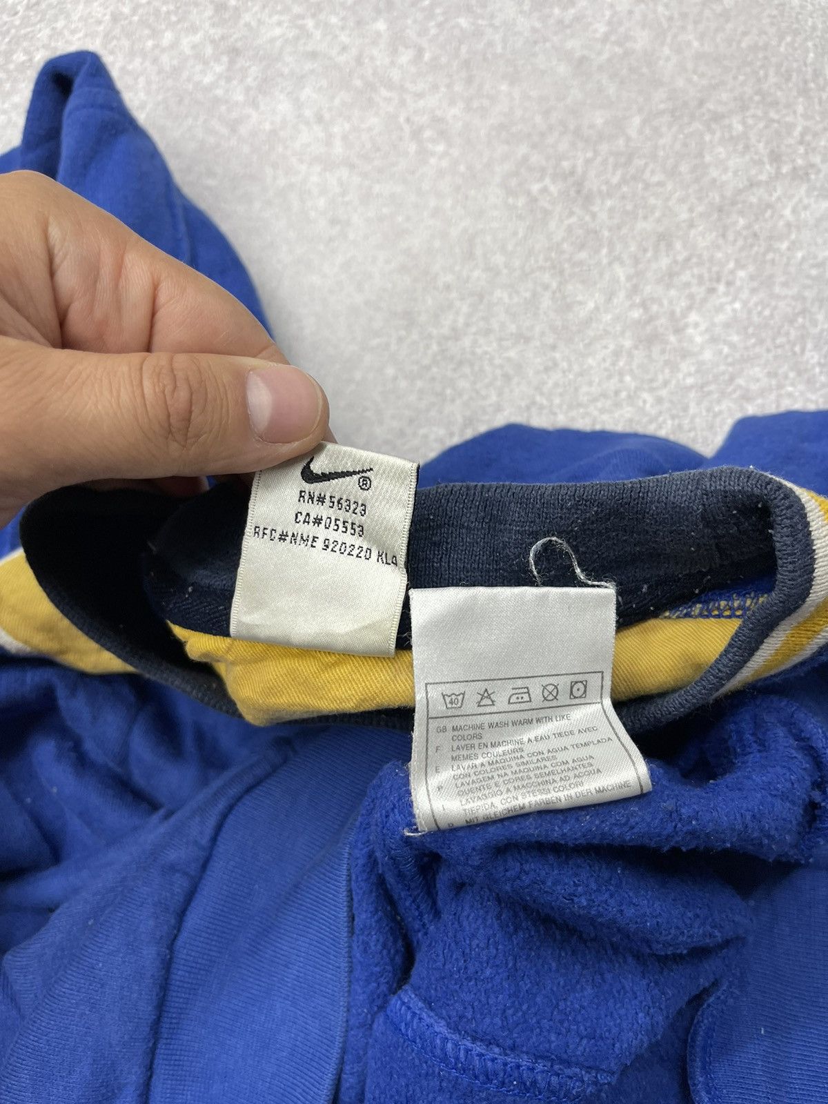 Nike × Nike ACG × Vintage Vintage Nike Sweatshirts Big Logo Blue Drill Y2K Size US S / EU 44-46 / 1 - 9 Thumbnail