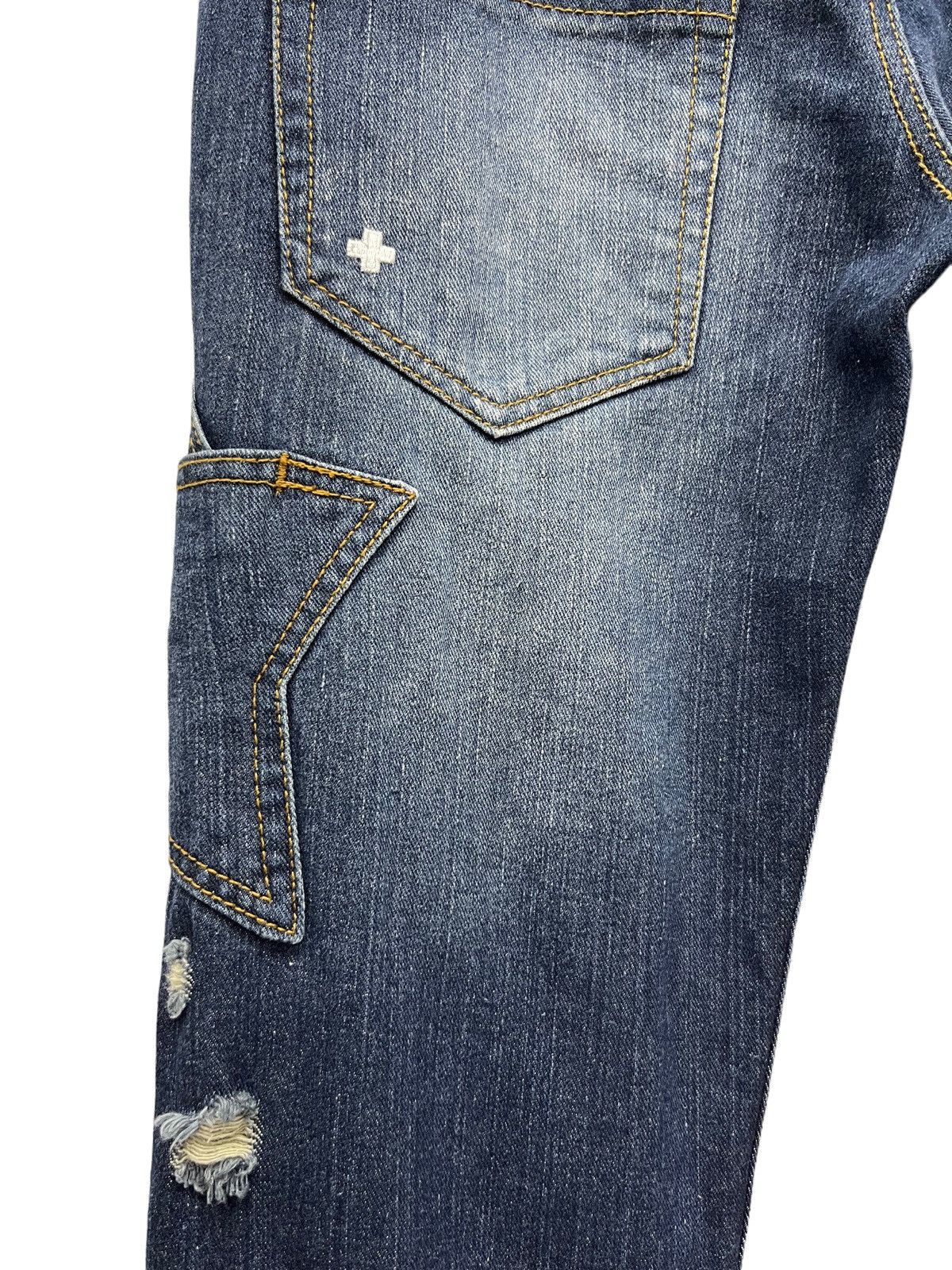 Japanese Brand DOPE💥REALBVOICE Hysteric Star Cargo Pocket Distressed Denim Size US 29 - 9 Thumbnail