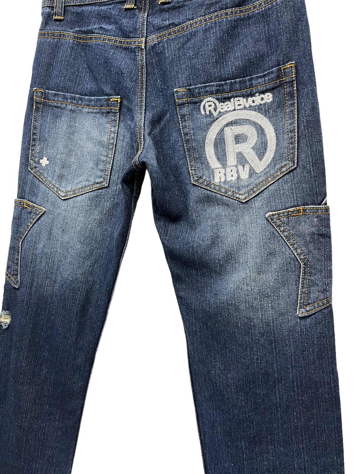 Japanese Brand DOPE💥REALBVOICE Hysteric Star Cargo Pocket Distressed Denim Size US 29 - 7 Thumbnail