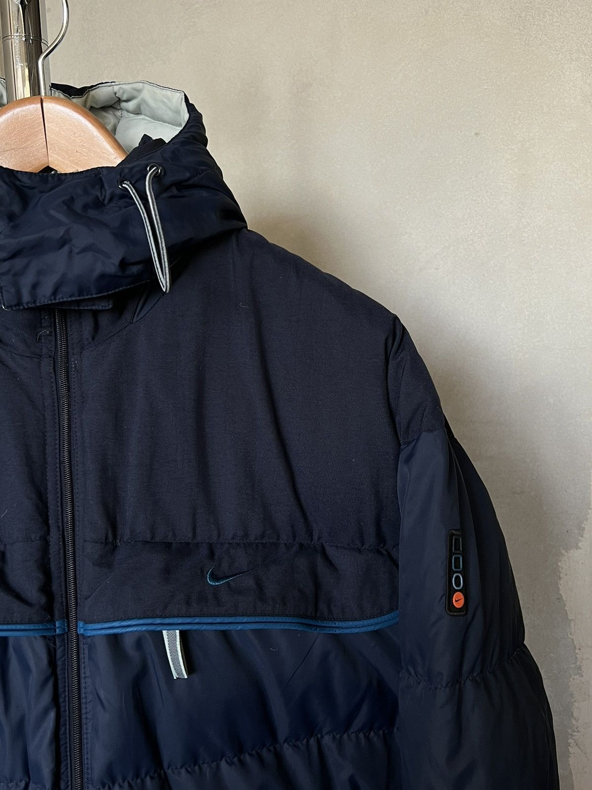 Nike × Vintage 90s Vintage Nike Logo Down Puffer Jacket Size US L / EU 52-54 / 3 - 6 Thumbnail