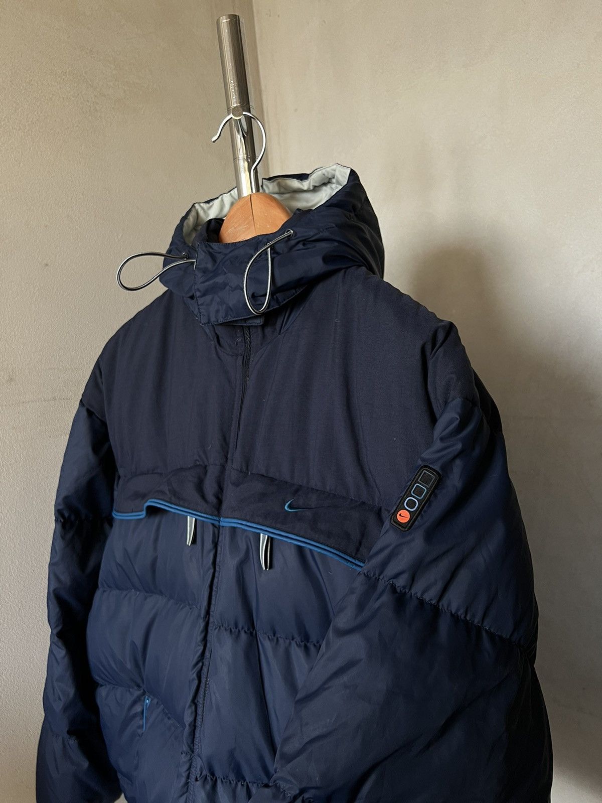 Nike × Vintage 90s Vintage Nike Logo Down Puffer Jacket Size US L / EU 52-54 / 3 - 2 Thumbnail