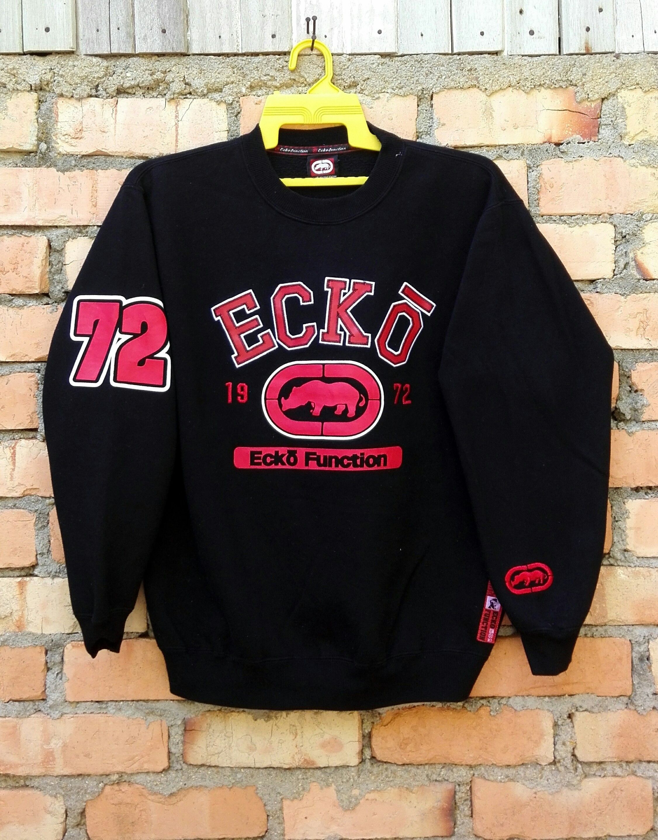 image of Ecko Unltd x Vintage Ecko Function Pullover Sweatshirt Large Size in Black, Men's